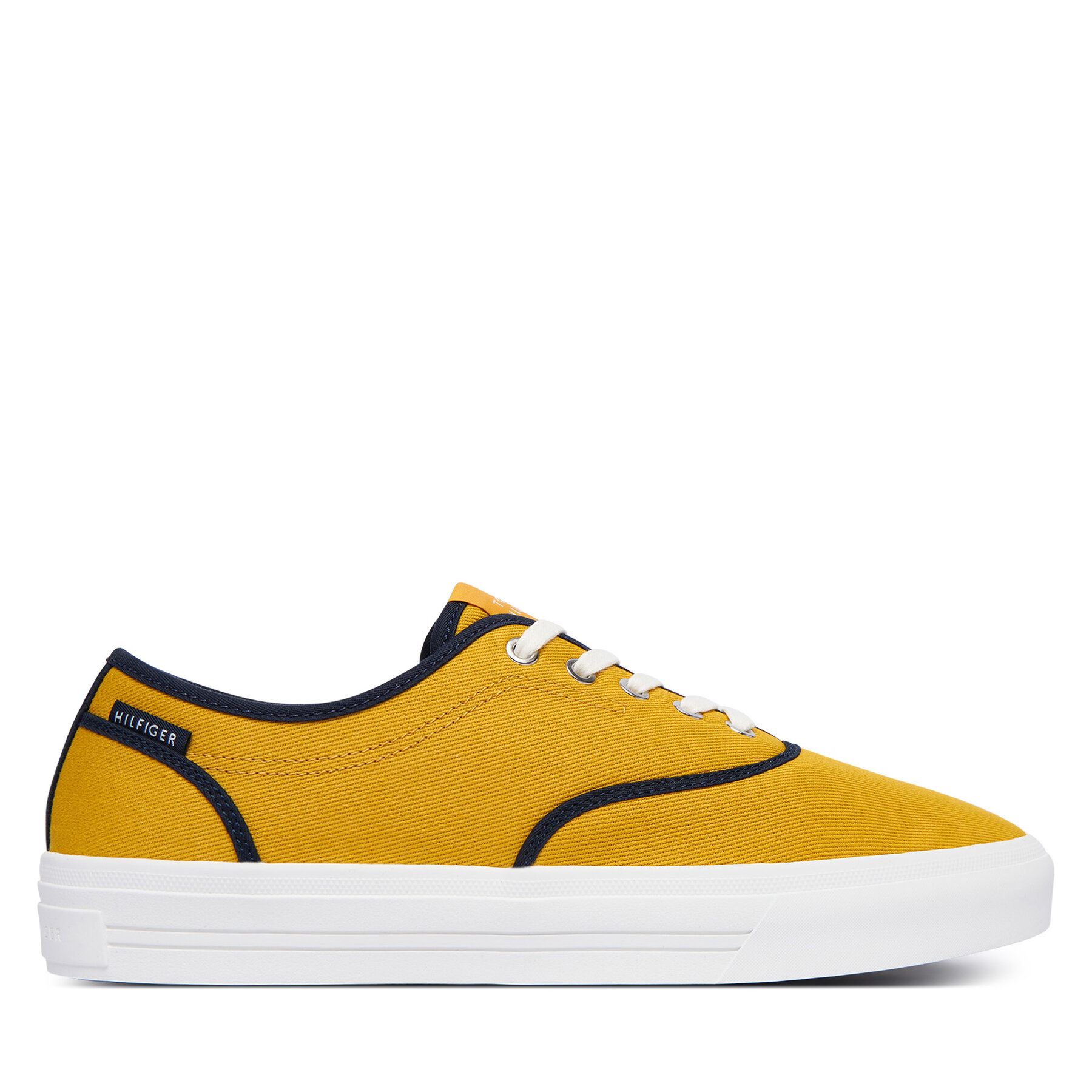 Tommy Hilfiger Tenisówki Th Vulc Cup Long Lace Canvas FM0FM05874 Żółty