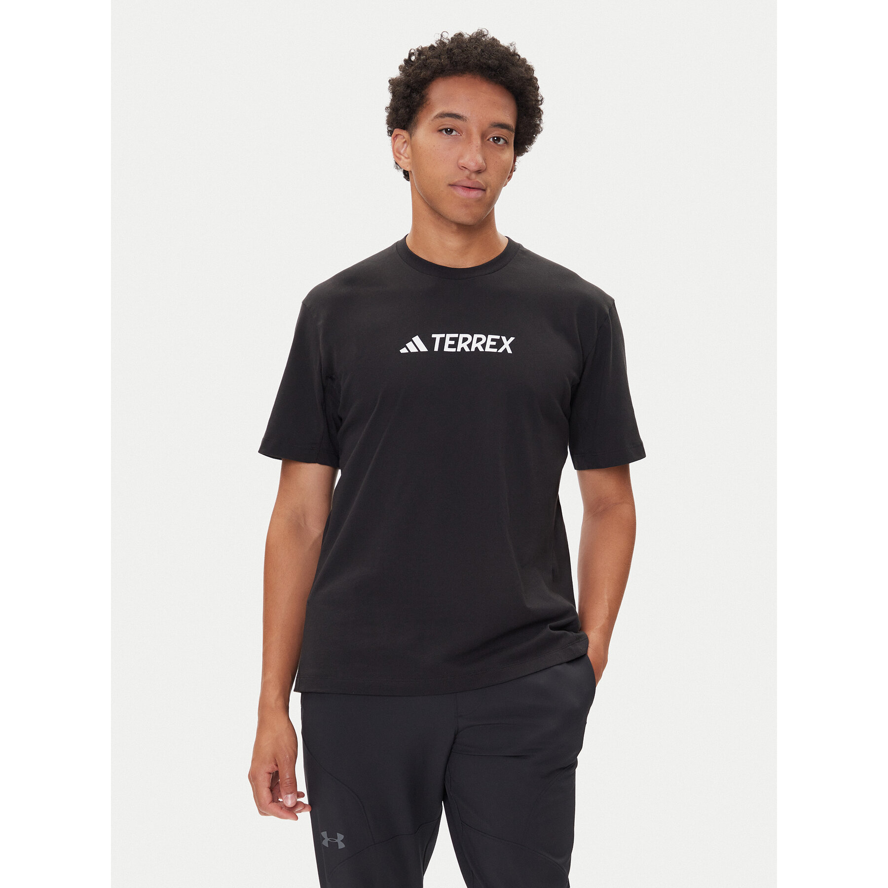 adidas T-Shirt Terrex Classic Logo JF9143 Czarny Regular Fit