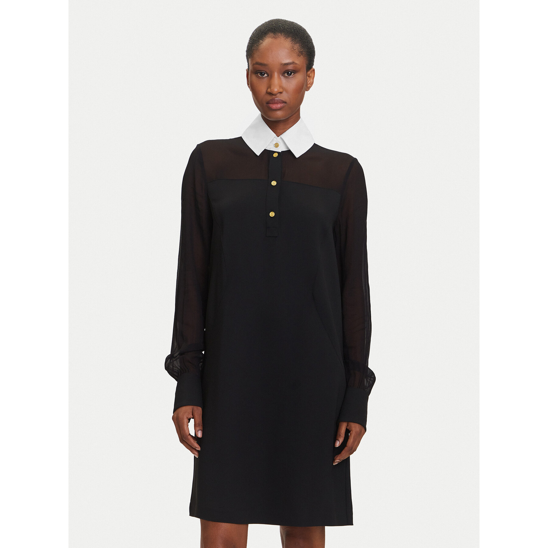 KARL LAGERFELD Sukienka koszulowa A3W13020 Czarny Regular Fit