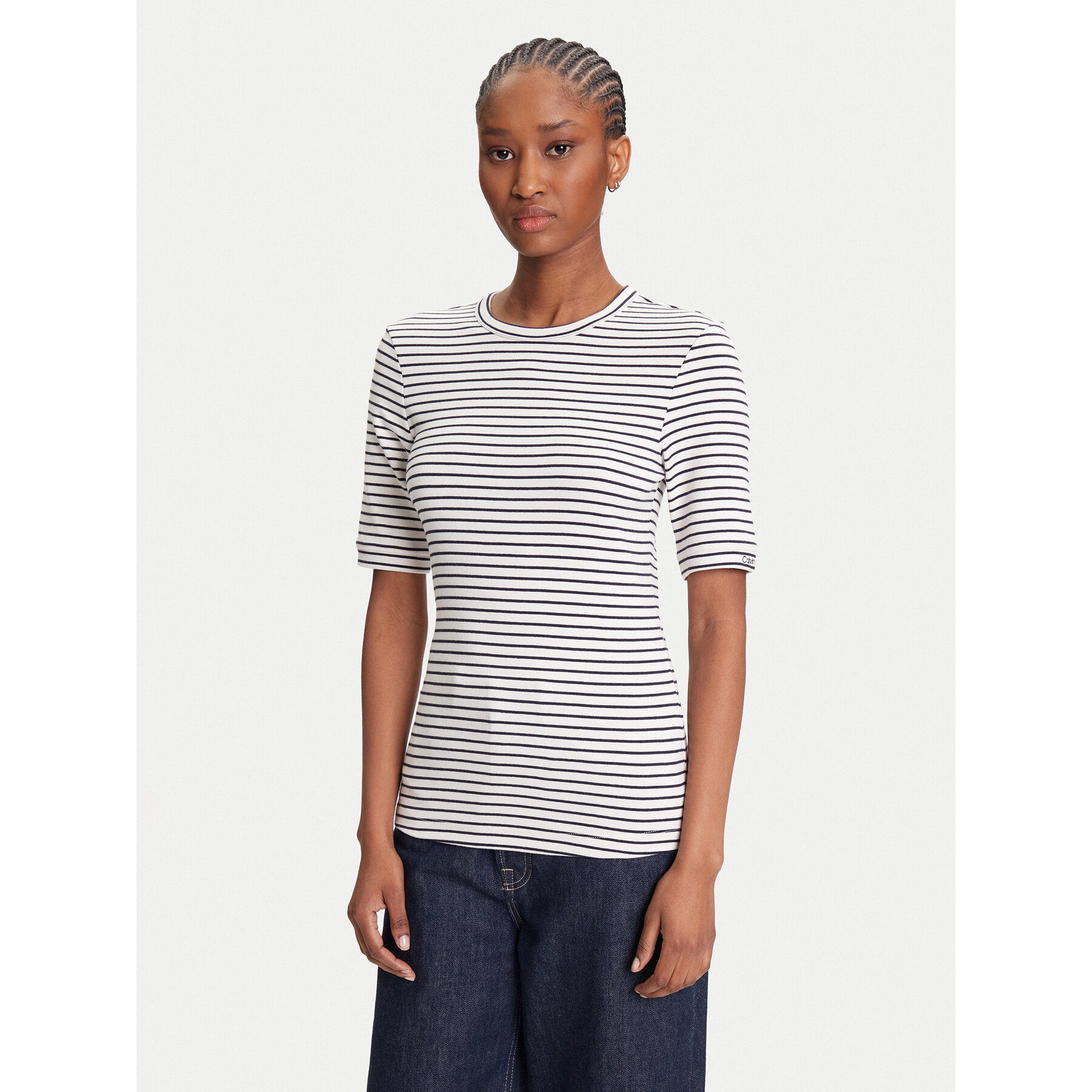 Calvin Klein T-Shirt LV044B232G Granatowy Regular Fit