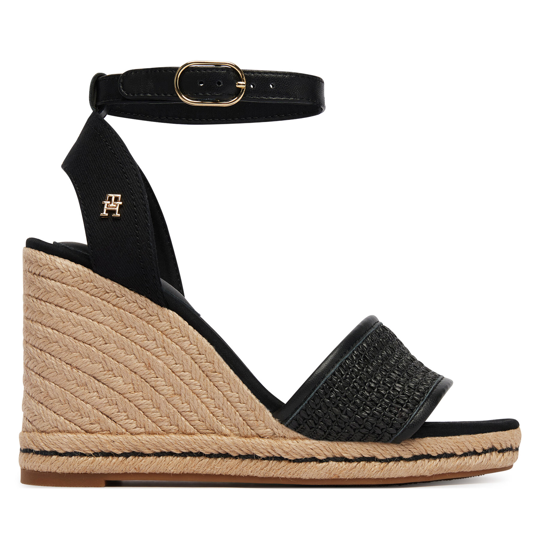 Tommy Hilfiger Espadryle High Wedge Espad FW0FW09471 Czarny