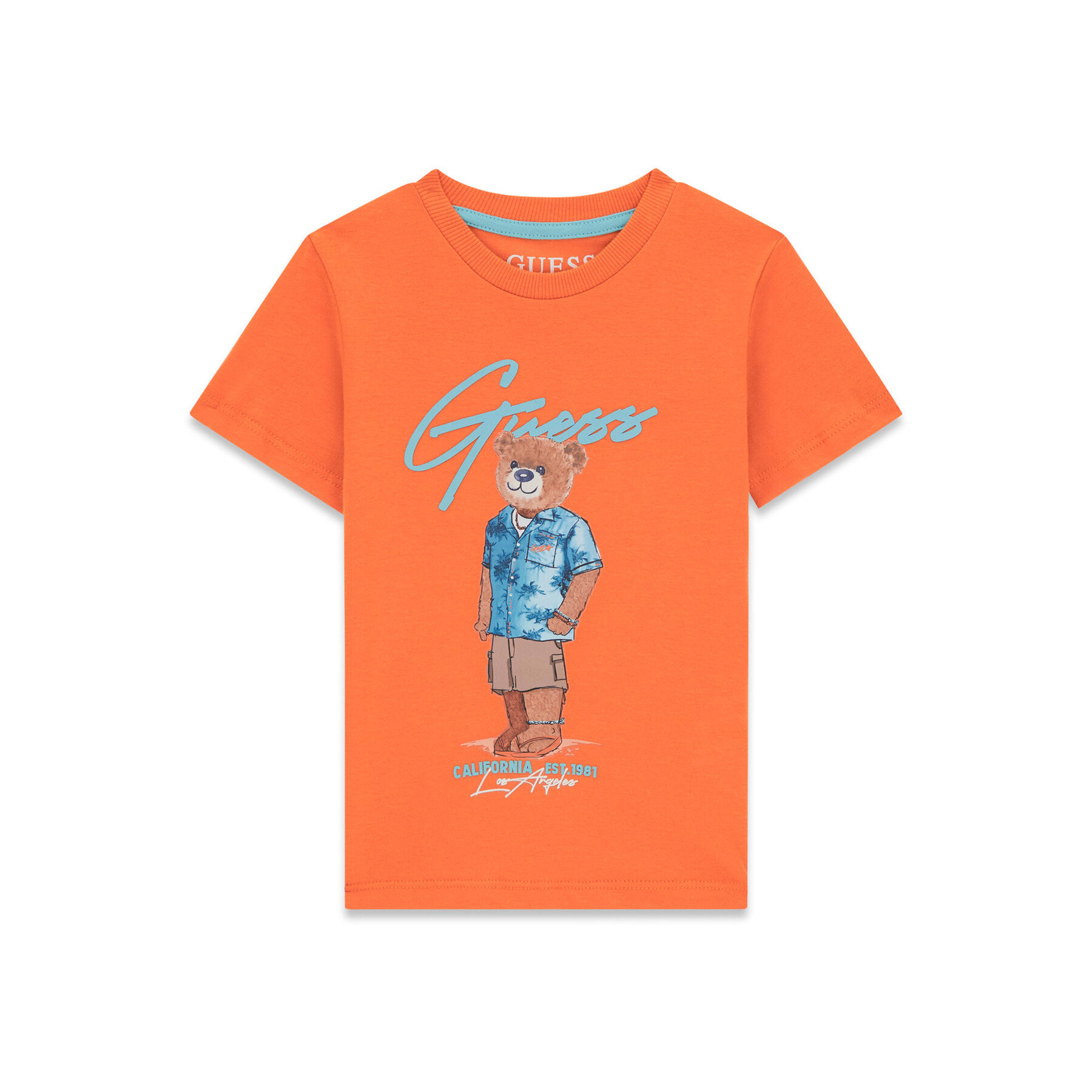 Guess T-Shirt N6GI04 K8HM4 Pomarańczowy Regular Fit