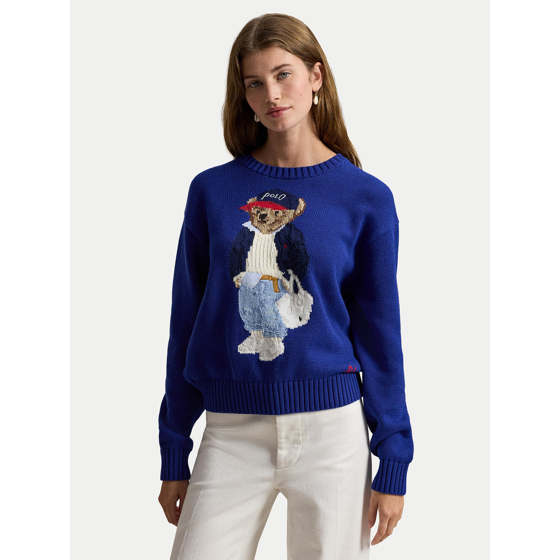 Polo Ralph Lauren Sweter 211A96238001 Niebieski Relaxed Fit
