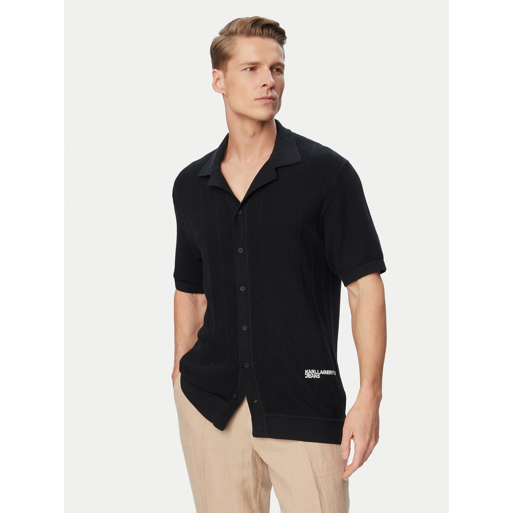 Karl Lagerfeld Jeans Polo B2M18028 Czarny Relaxed Fit