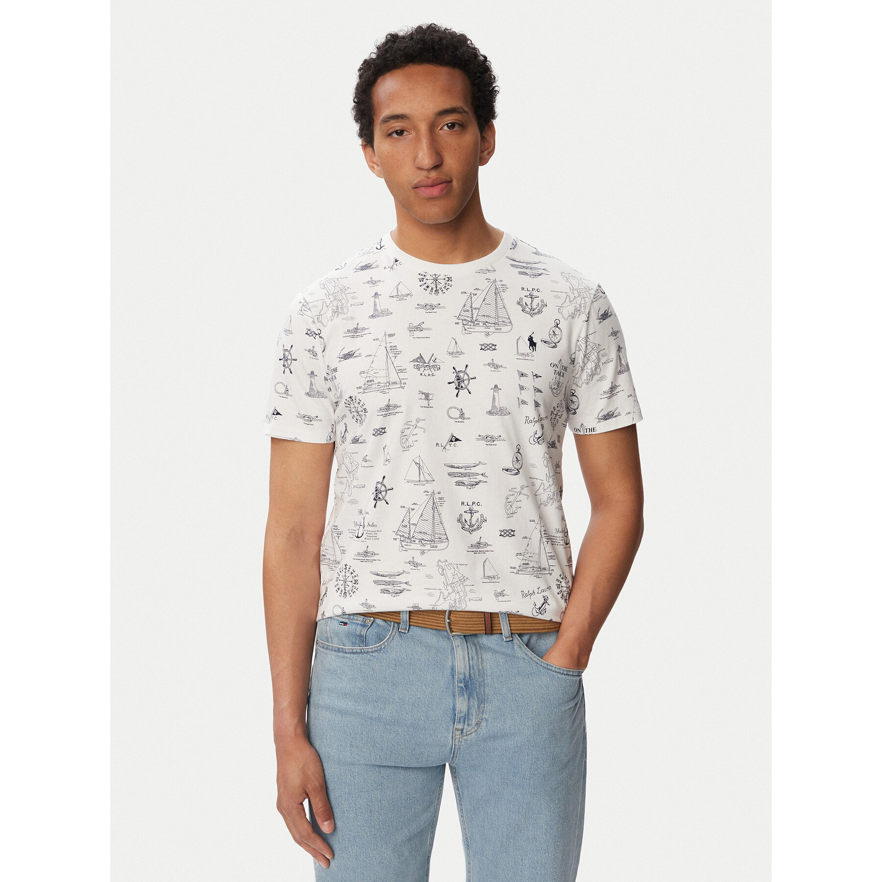 Polo Ralph Lauren T-Shirt 710B21924001 Biały Custom Slim Fit