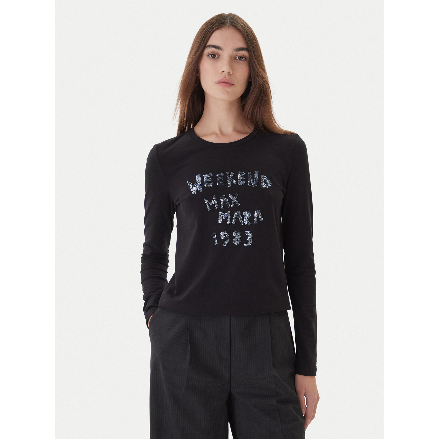 Weekend Max Mara Bluzka Renoir 2525946032 Czarny Regular Fit