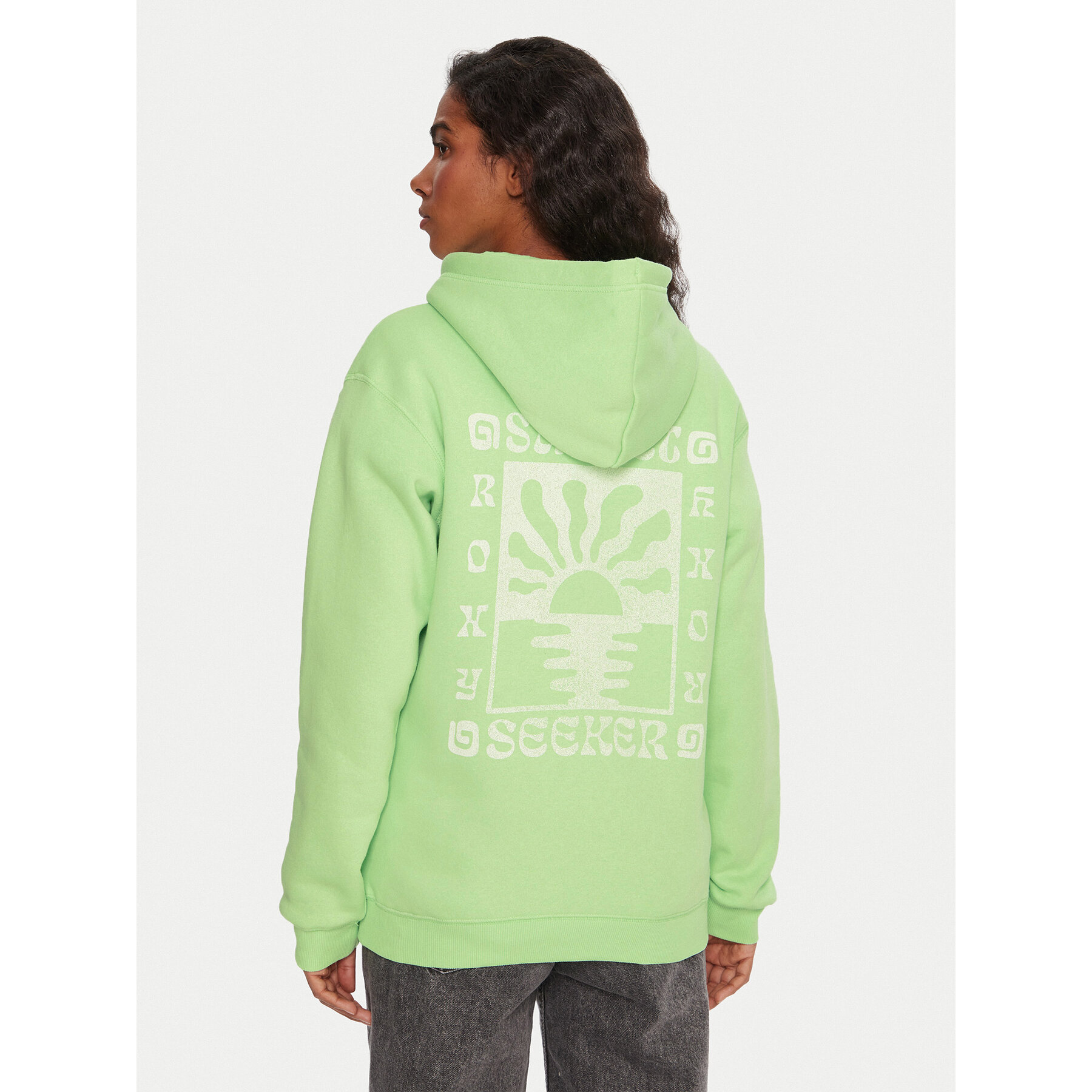 Roxy Bluza Surf Stoked ERJFT05021 Zielony Regular Fit