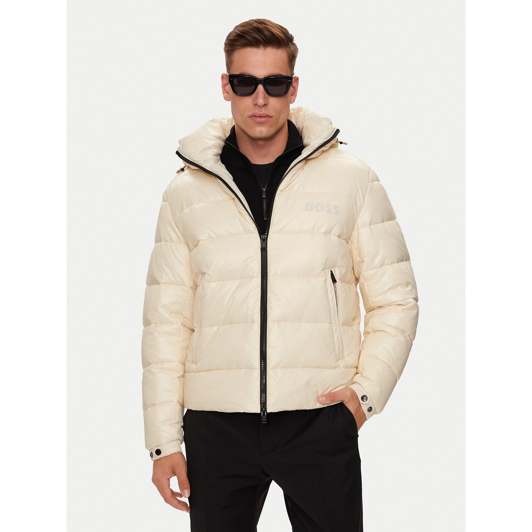 BOSS Kurtka zimowa H-Calando1 50520200 Écru Regular Fit