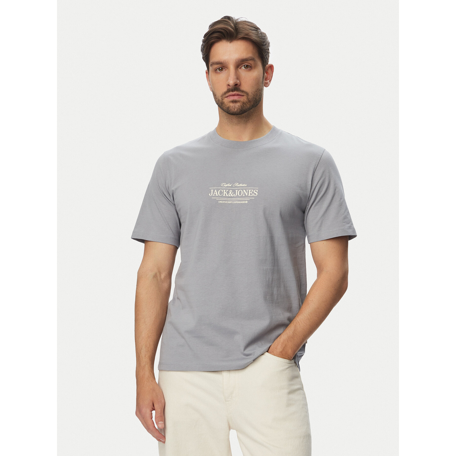 Jack & Jones T-Shirt Cassis 12295049 Niebieski Regular Fit