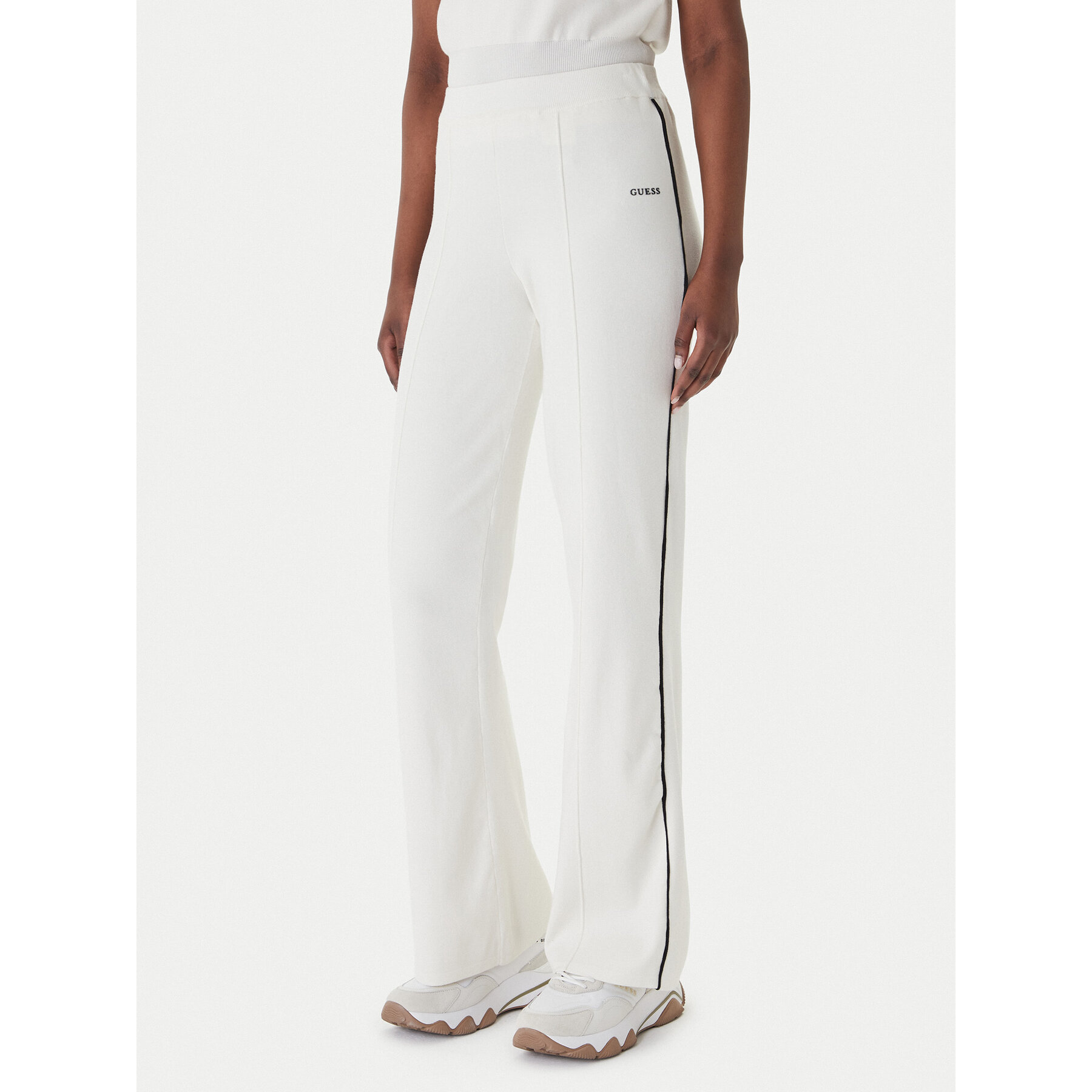 Guess Spodnie dzianinowe V6RB14 Z4642 Écru Regular Fit