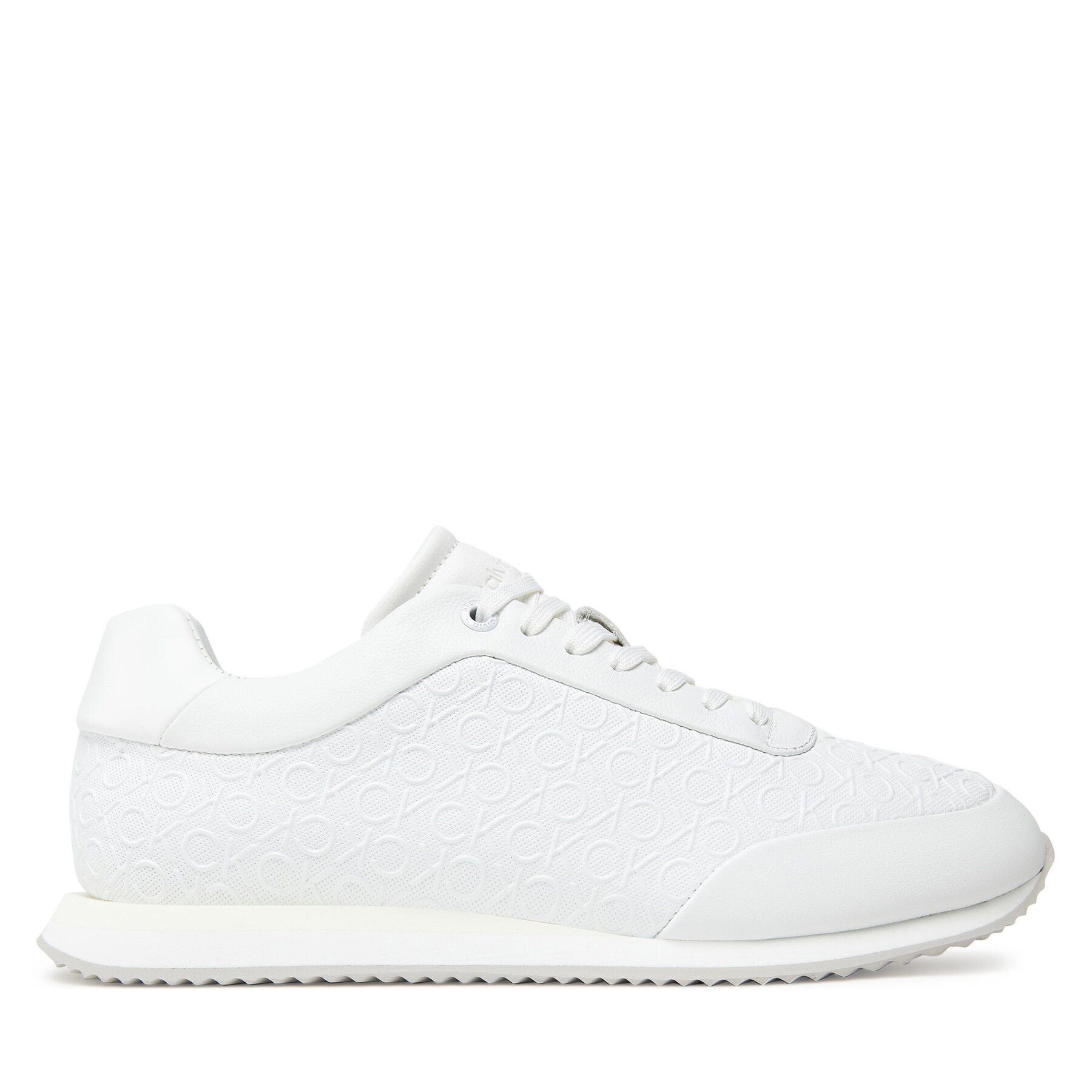 Calvin Klein Sneakersy Runner Lace Up Mono Pu HW0HW02574 Biały