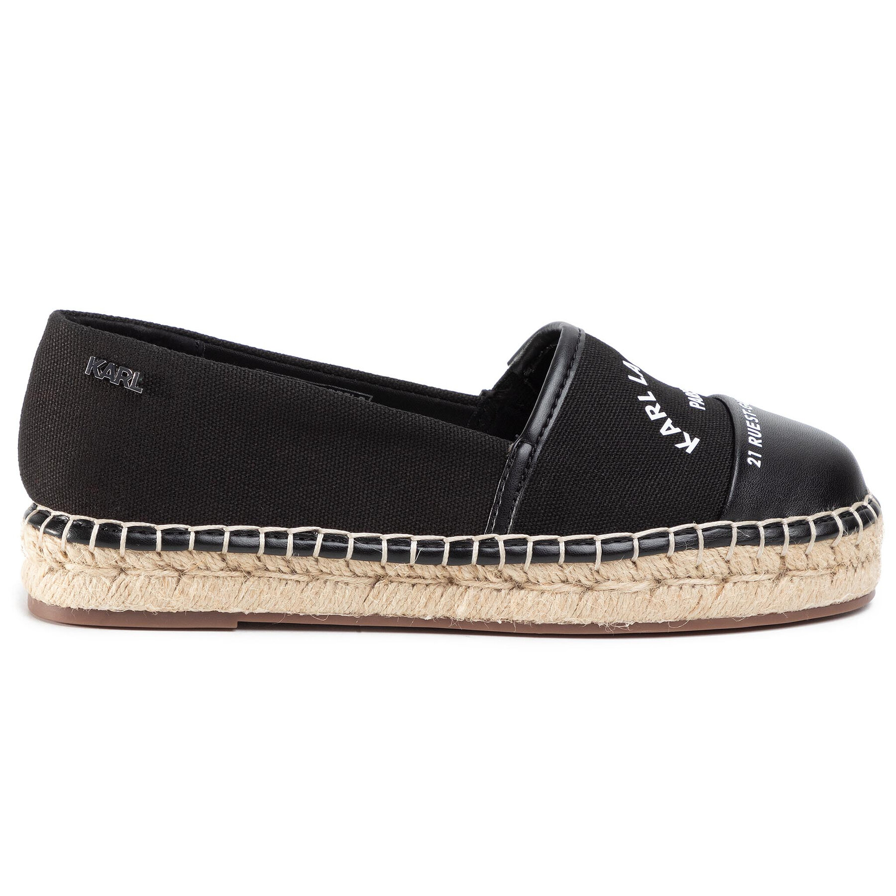 KARL LAGERFELD Espadryle KL80108 Czarny