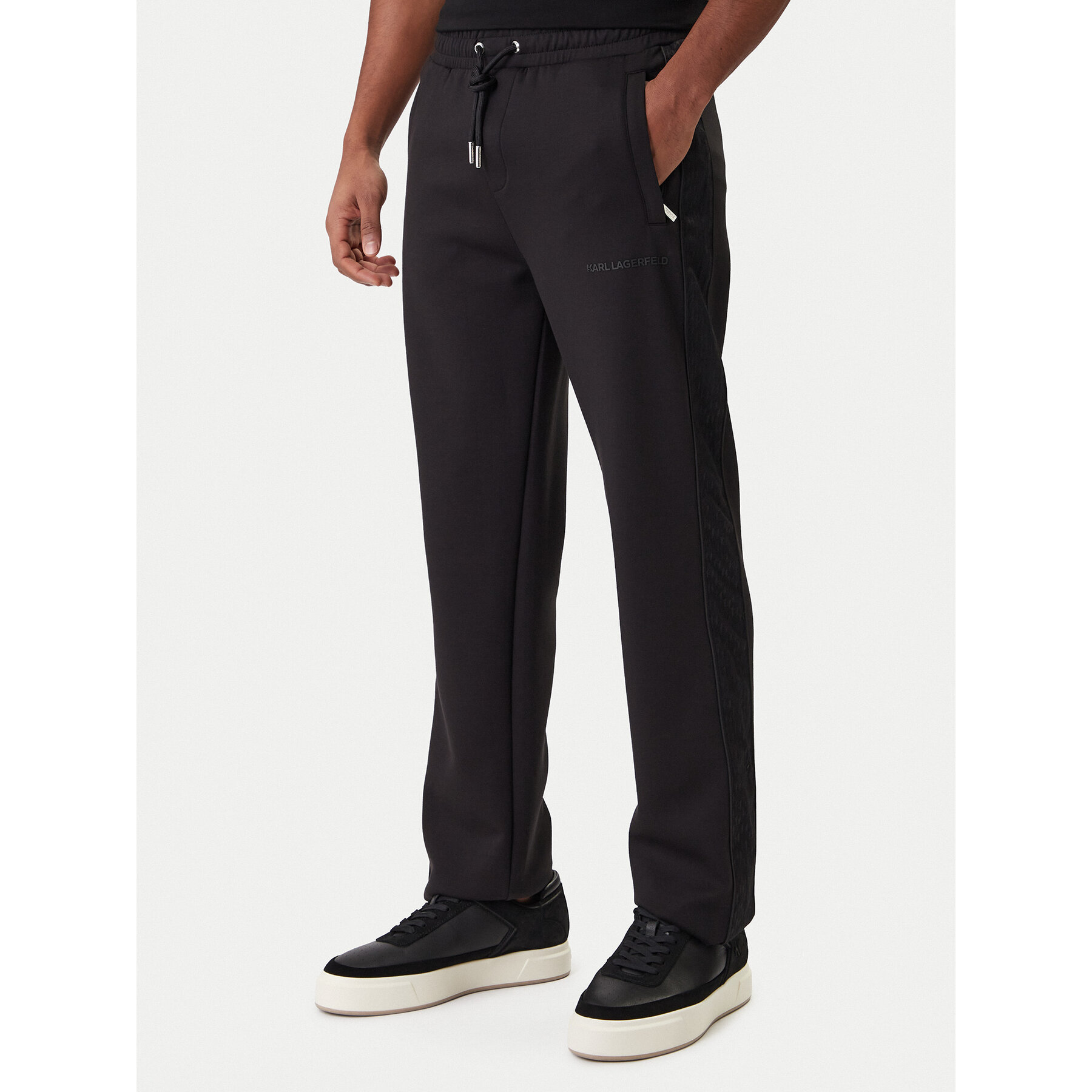KARL LAGERFELD Spodnie dresowe 705008 561902 Czarny Regular Fit