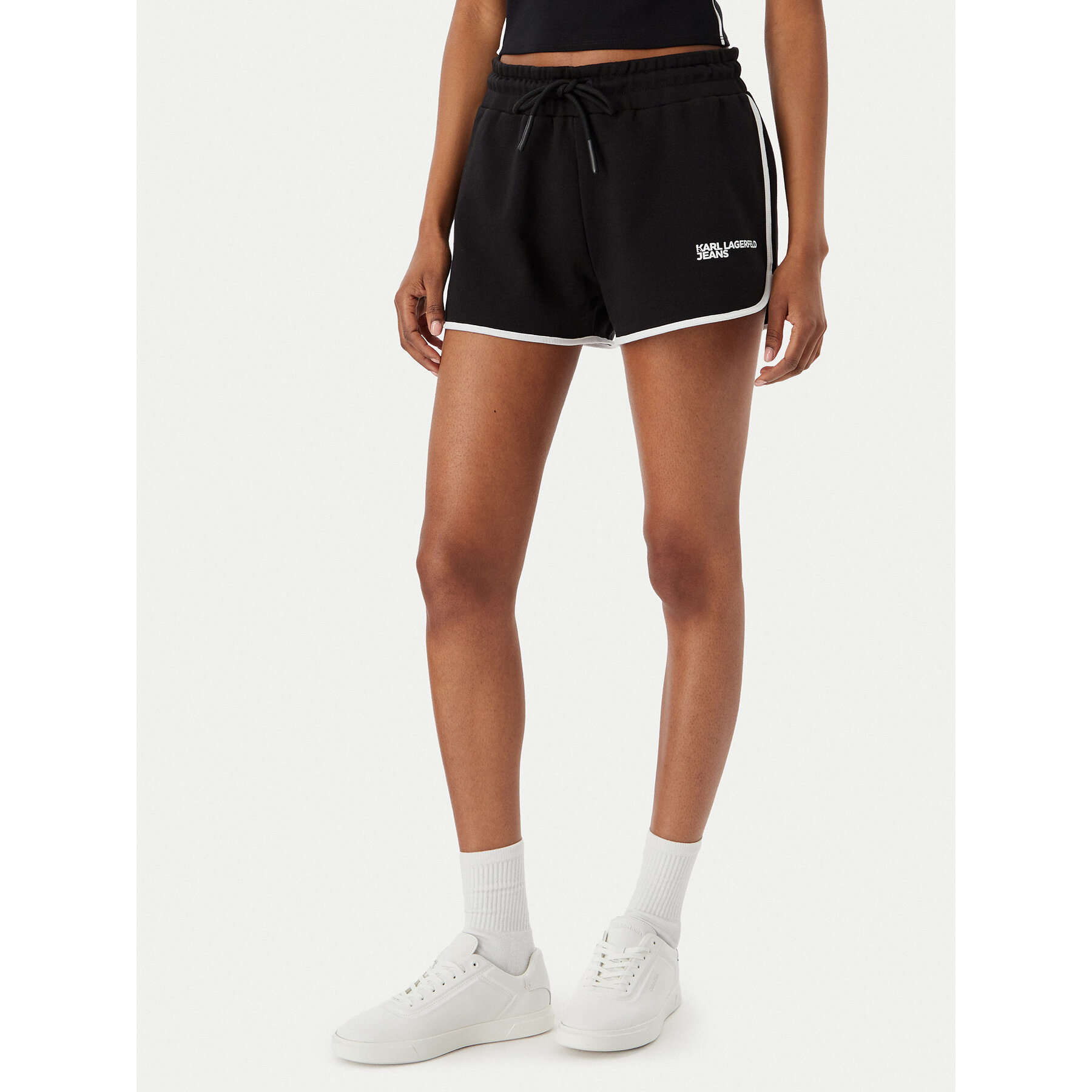 Karl Lagerfeld Jeans Szorty sportowe B2W10125 Czarny Regular Fit