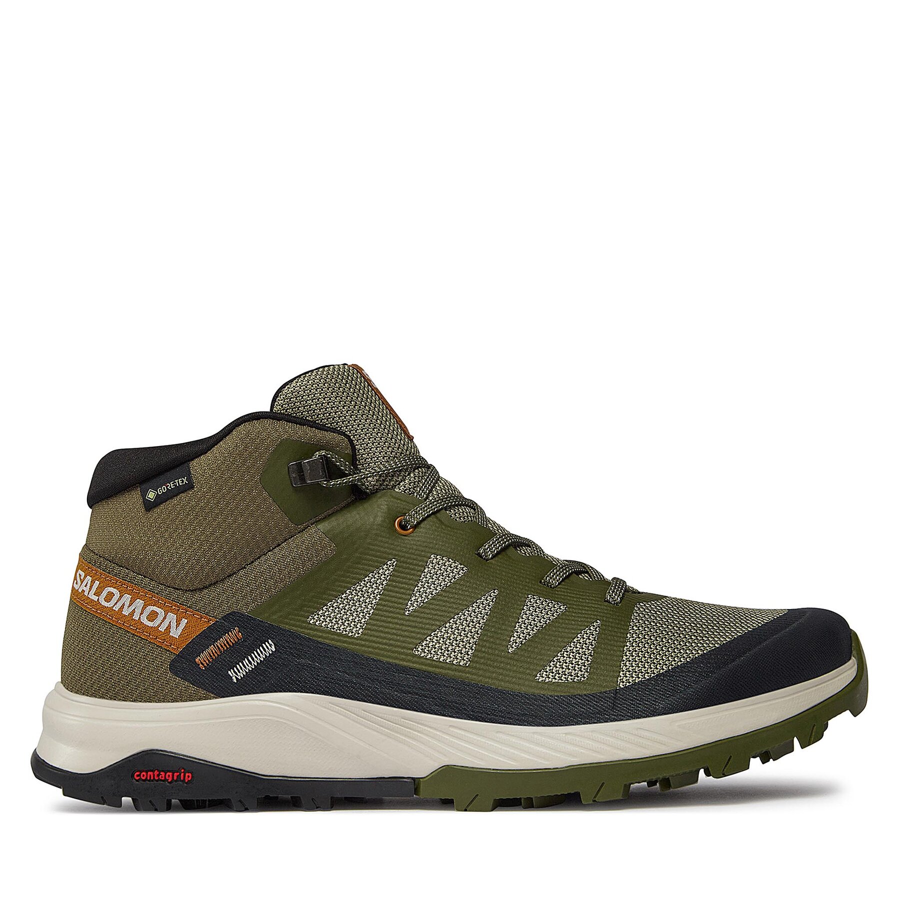 Salomon Trekkingi Outrise Mid GORE-TEX L47143600 Khaki