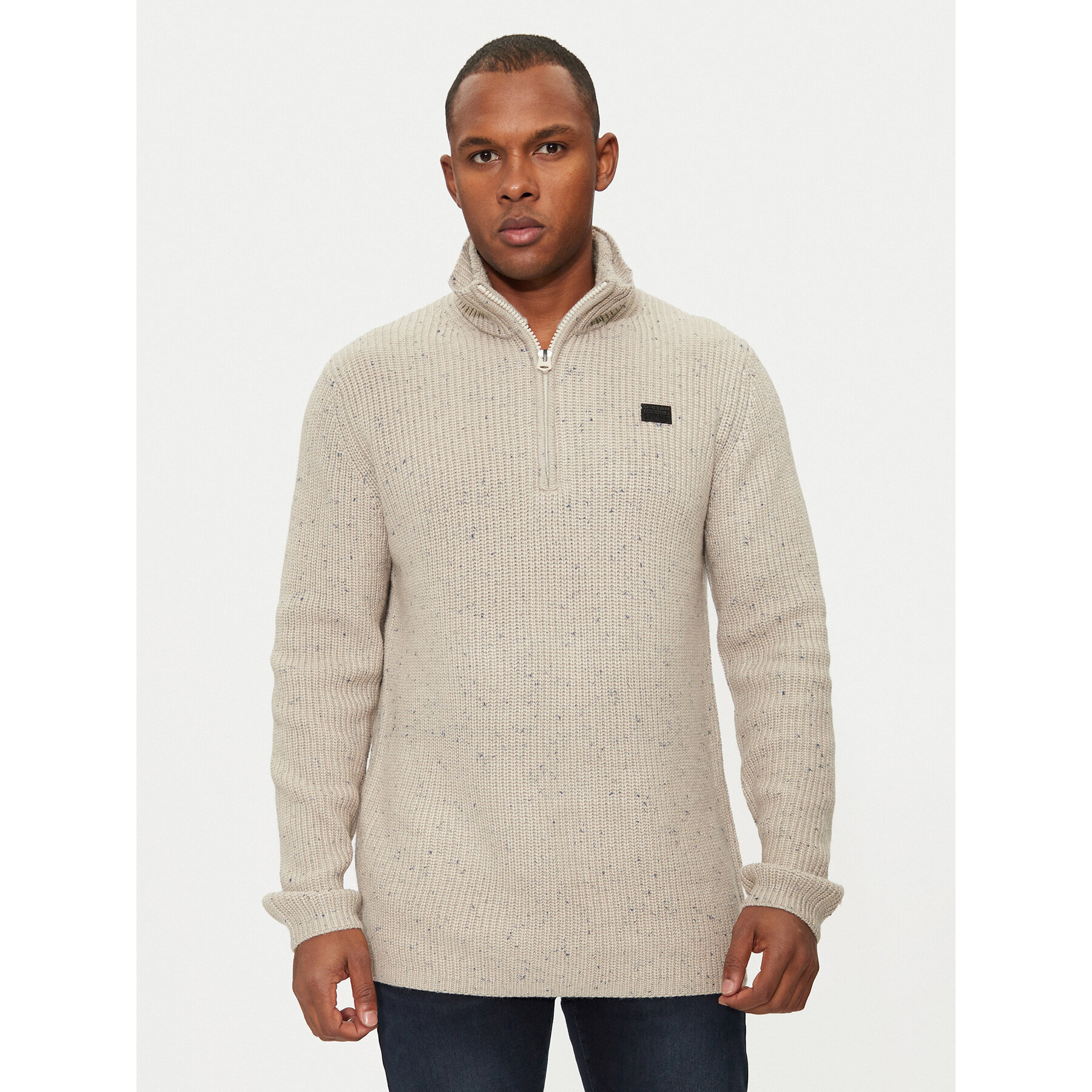 G-Star Raw Sweter D25123-D754 Beżowy Regular Fit