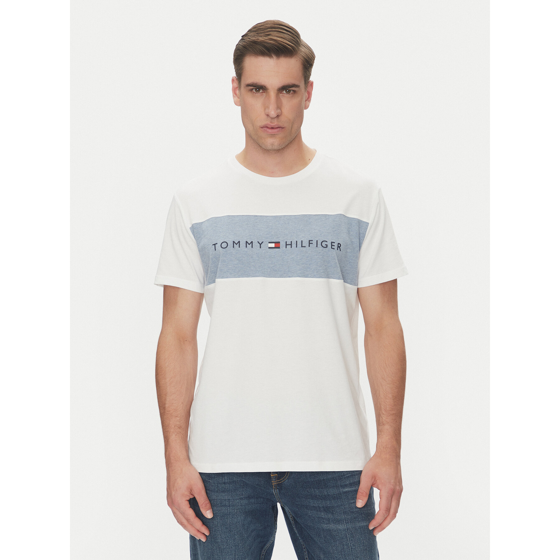 Tommy Hilfiger T-Shirt UM0UM03418 Biały Regular Fit