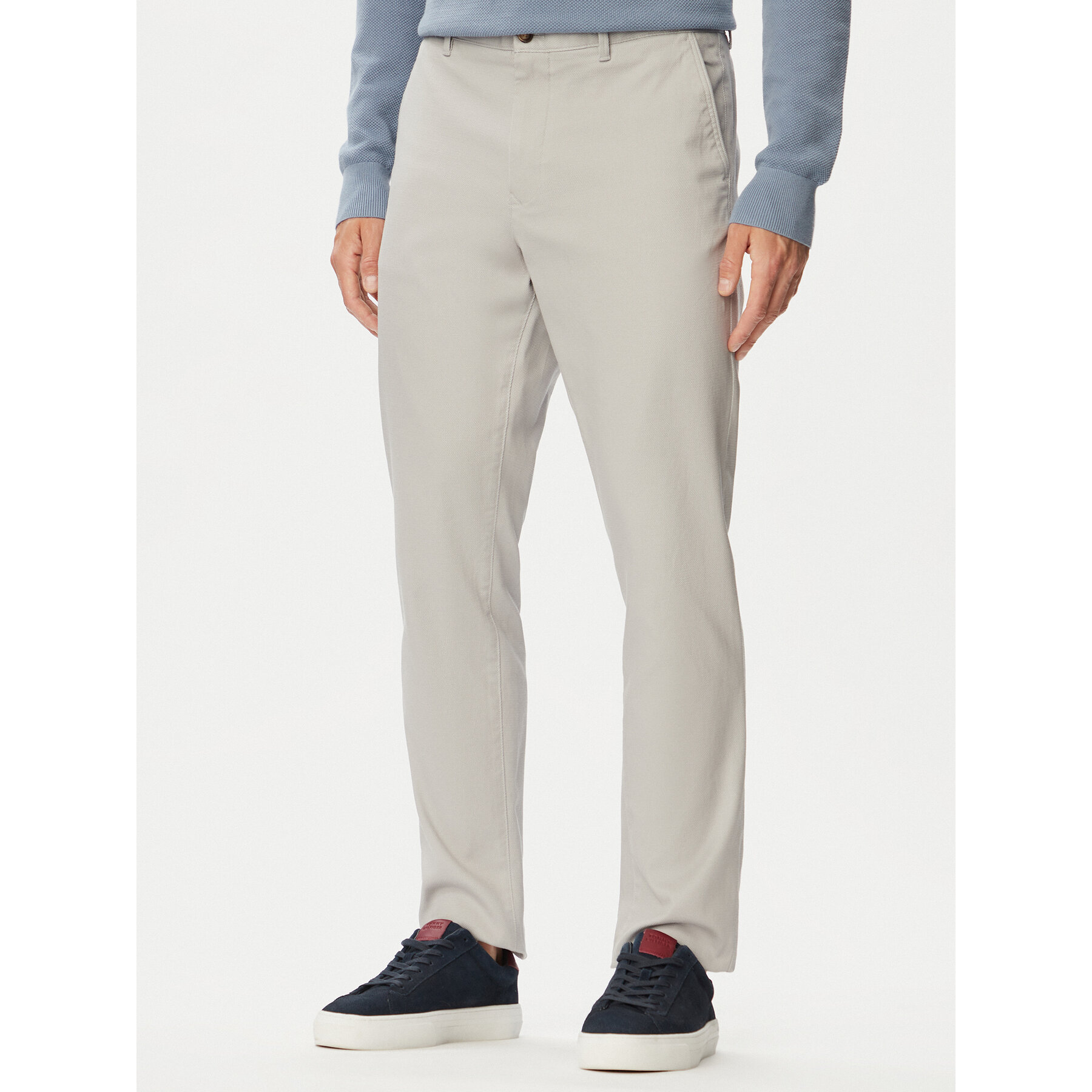 Tommy Hilfiger Chinosy Denton MW0MW43151 Szary jasny Regular Fit