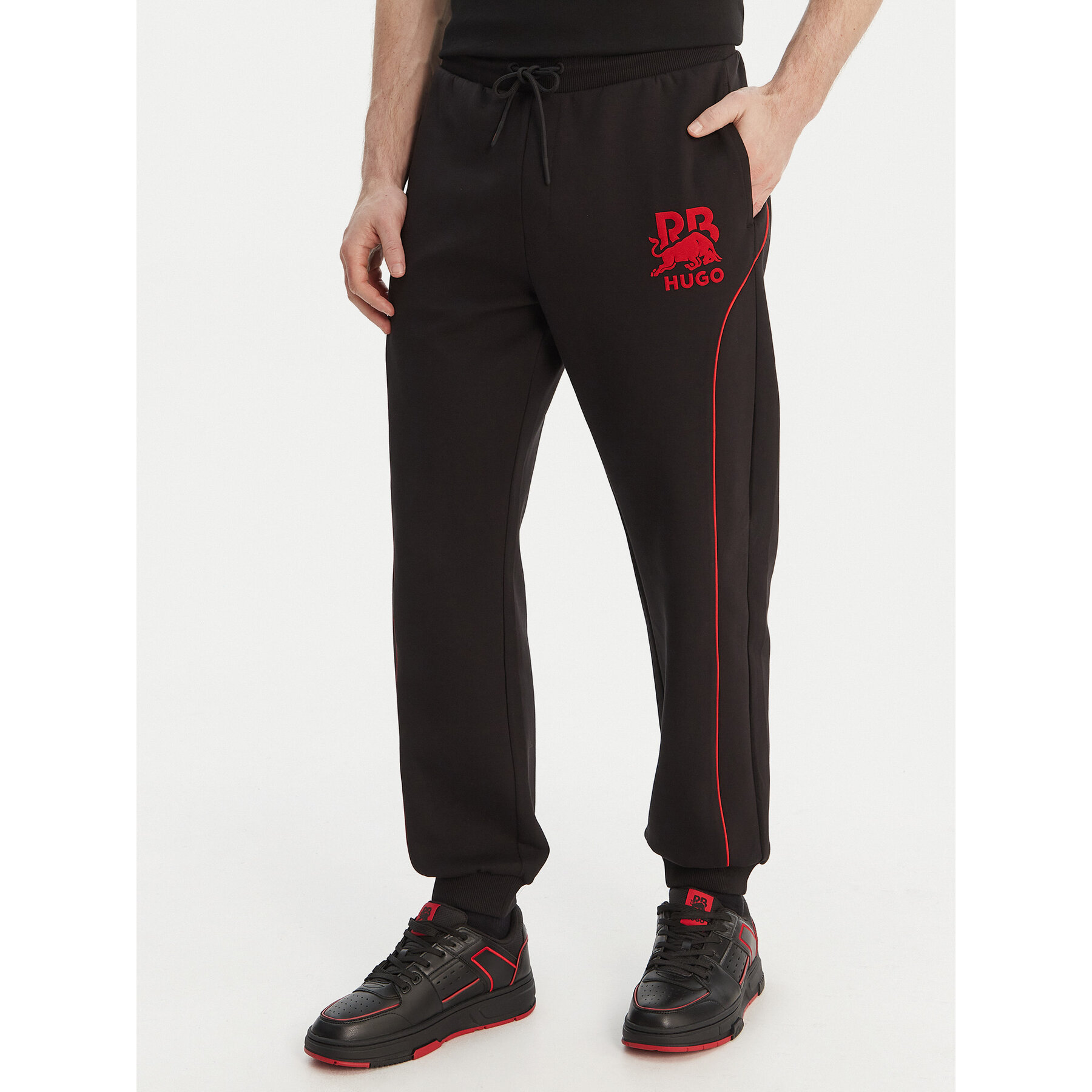 HUGO Spodnie dresowe Dusson_RB 50559707 Czarny Relaxed Fit