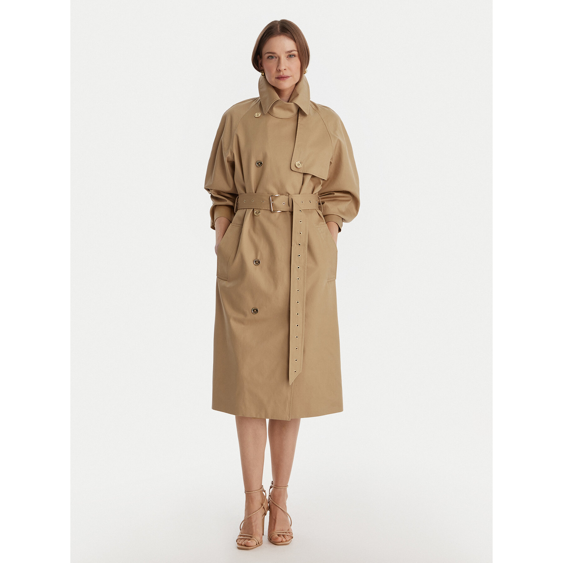 MICHAEL Michael Kors Trencz MR620FLKQH Beżowy Oversize