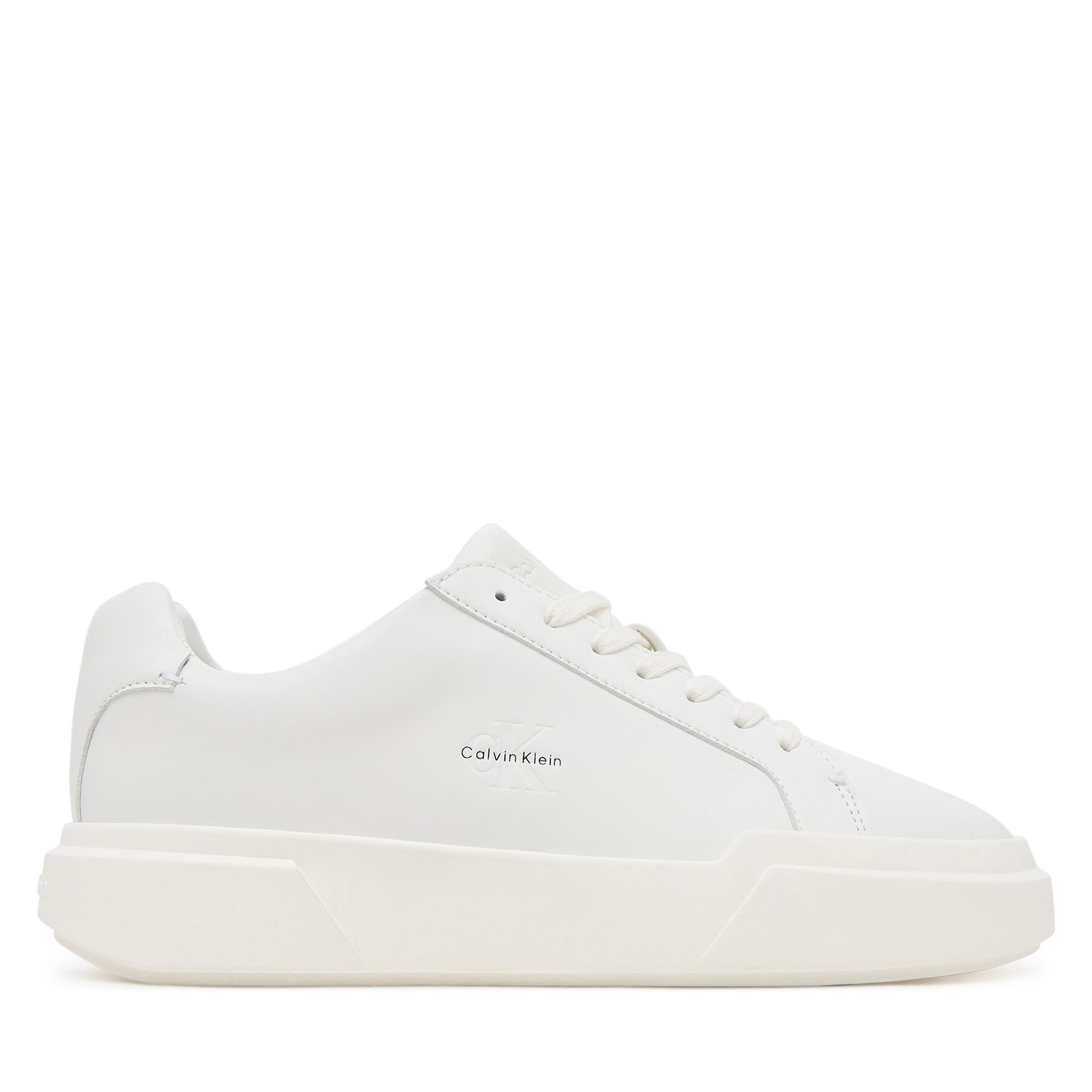 Calvin Klein Sneakersy Chunky Cupsole Laceup Lth Wn YW0YW01947 Biały