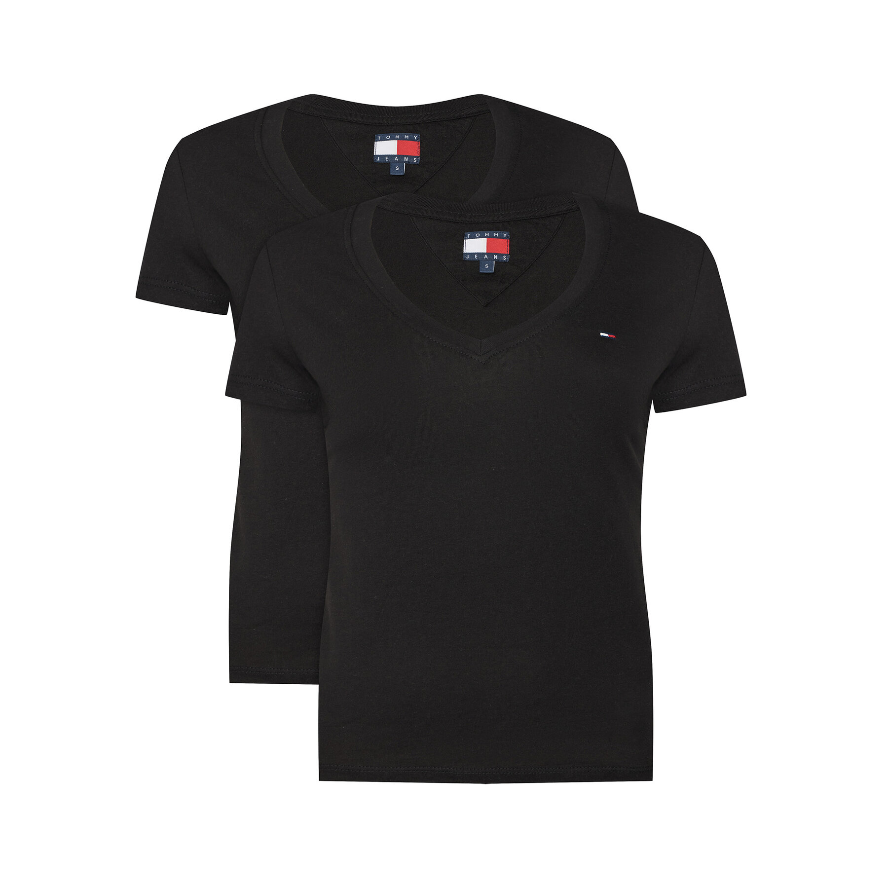 Tommy Jeans Komplet t-shirtów DW0DW21367 Czarny Slim Fit