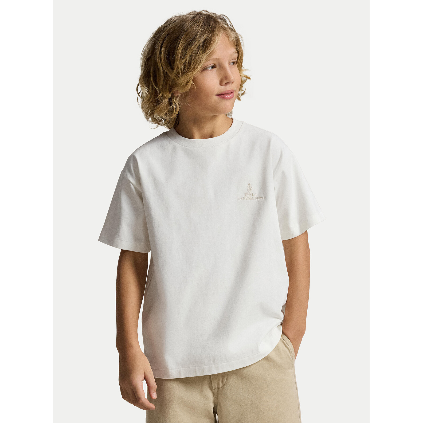 Polo Ralph Lauren T-Shirt 323A12286004 Écru Oversize