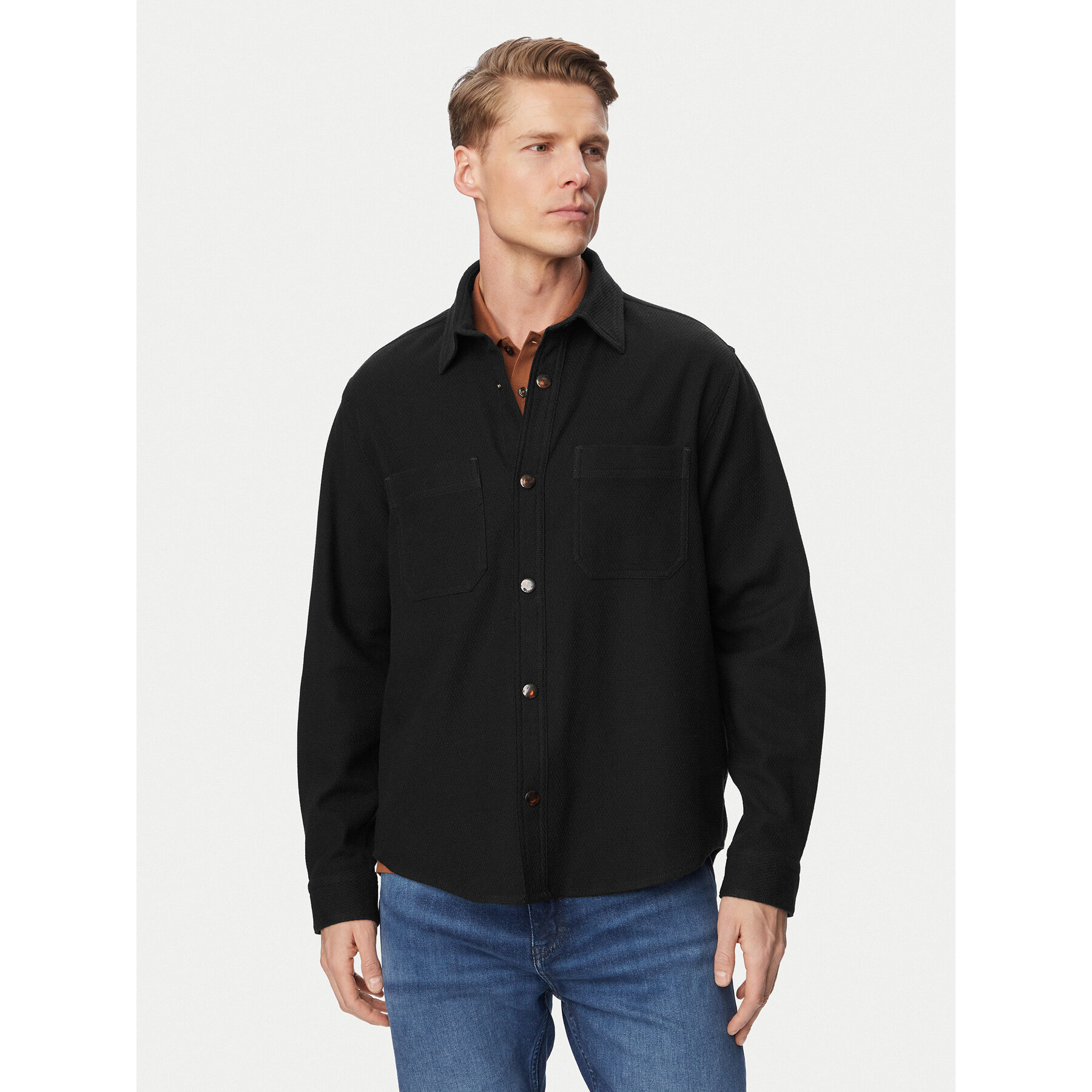 HUGO Koszula Erato 50561706 Czarny Regular Fit