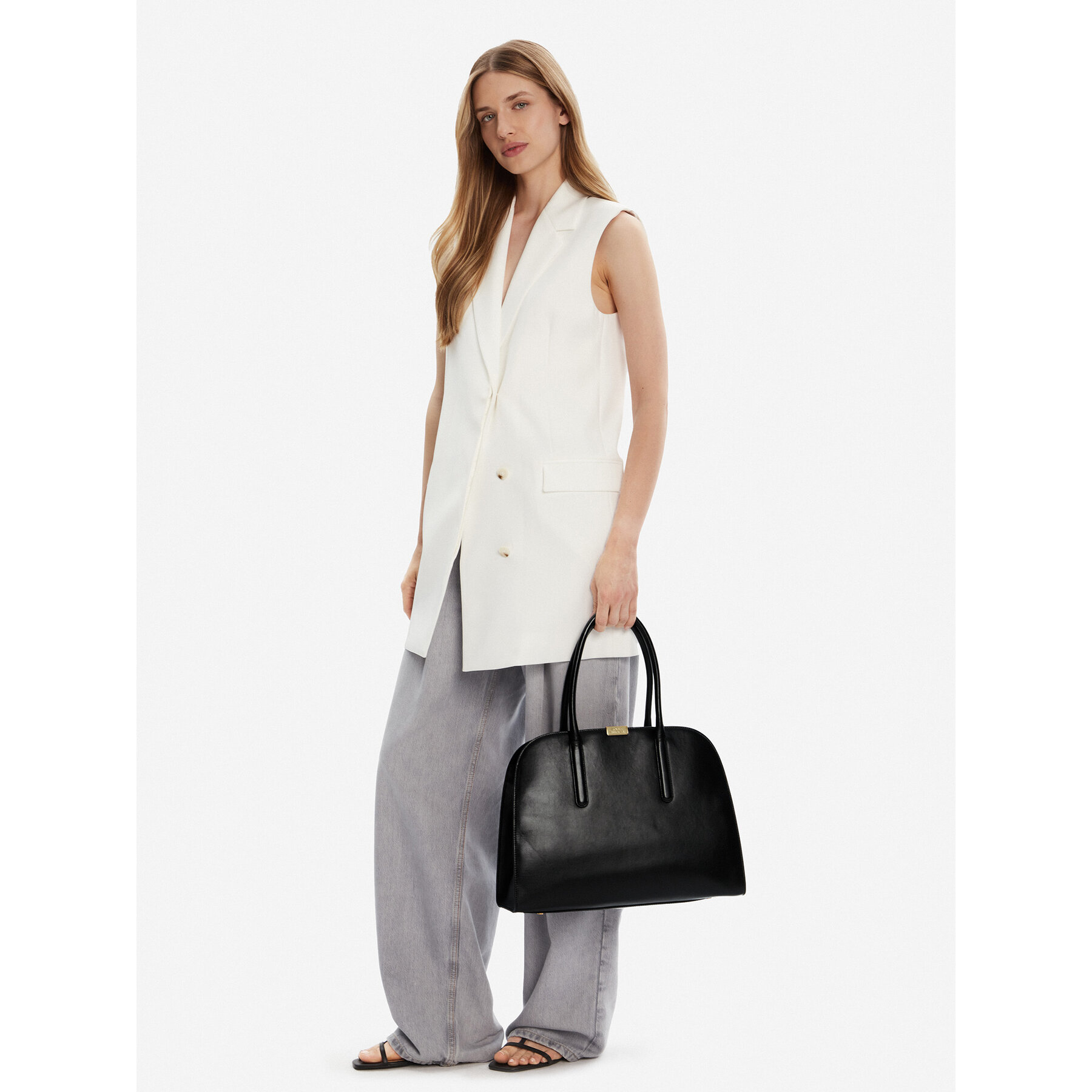 Tommy Hilfiger Torebka Iconic Leather Tote AW0AW18206 Czarny