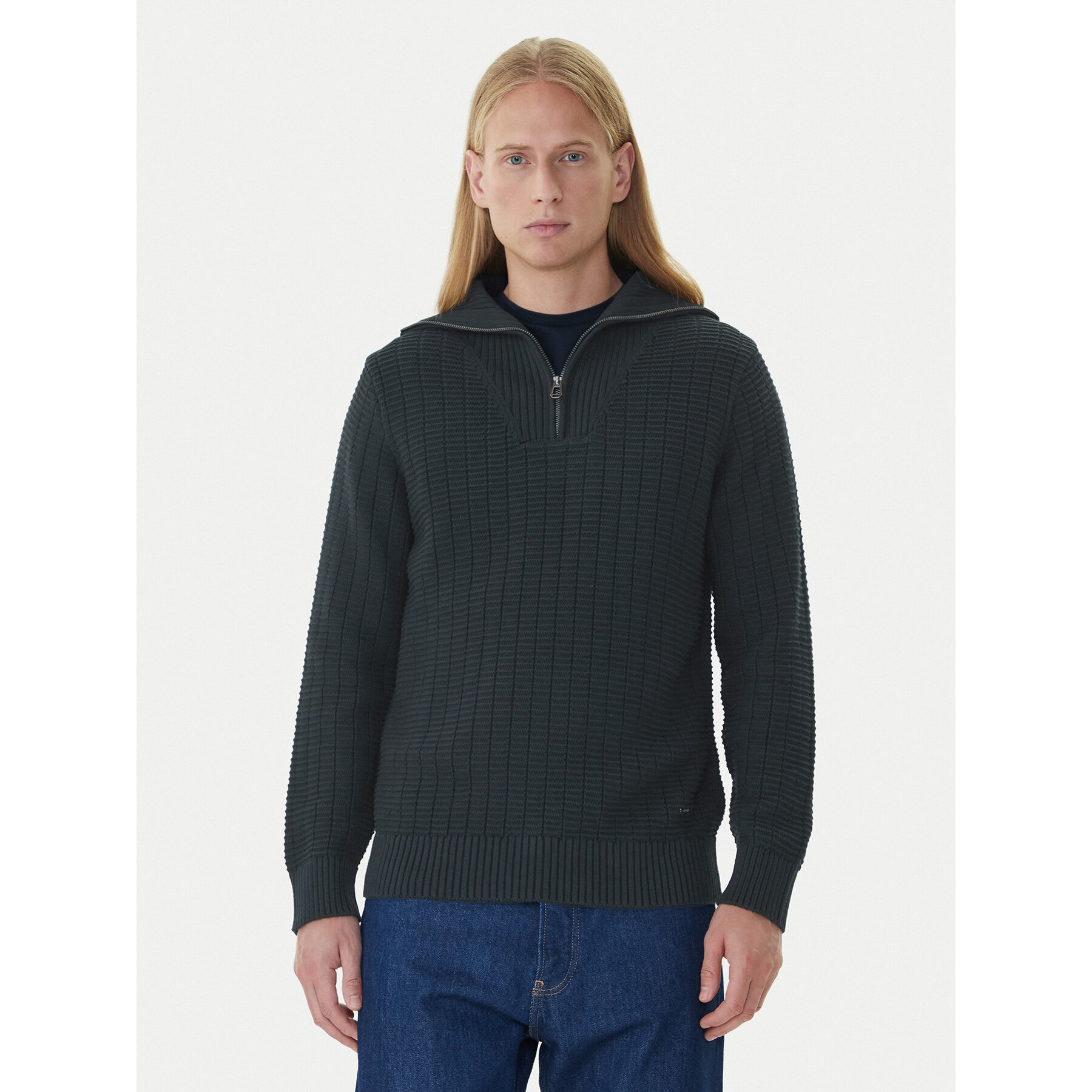 JOOP! Sweter 17 JK-15Jacobo 30047353 Granatowy Modern Fit