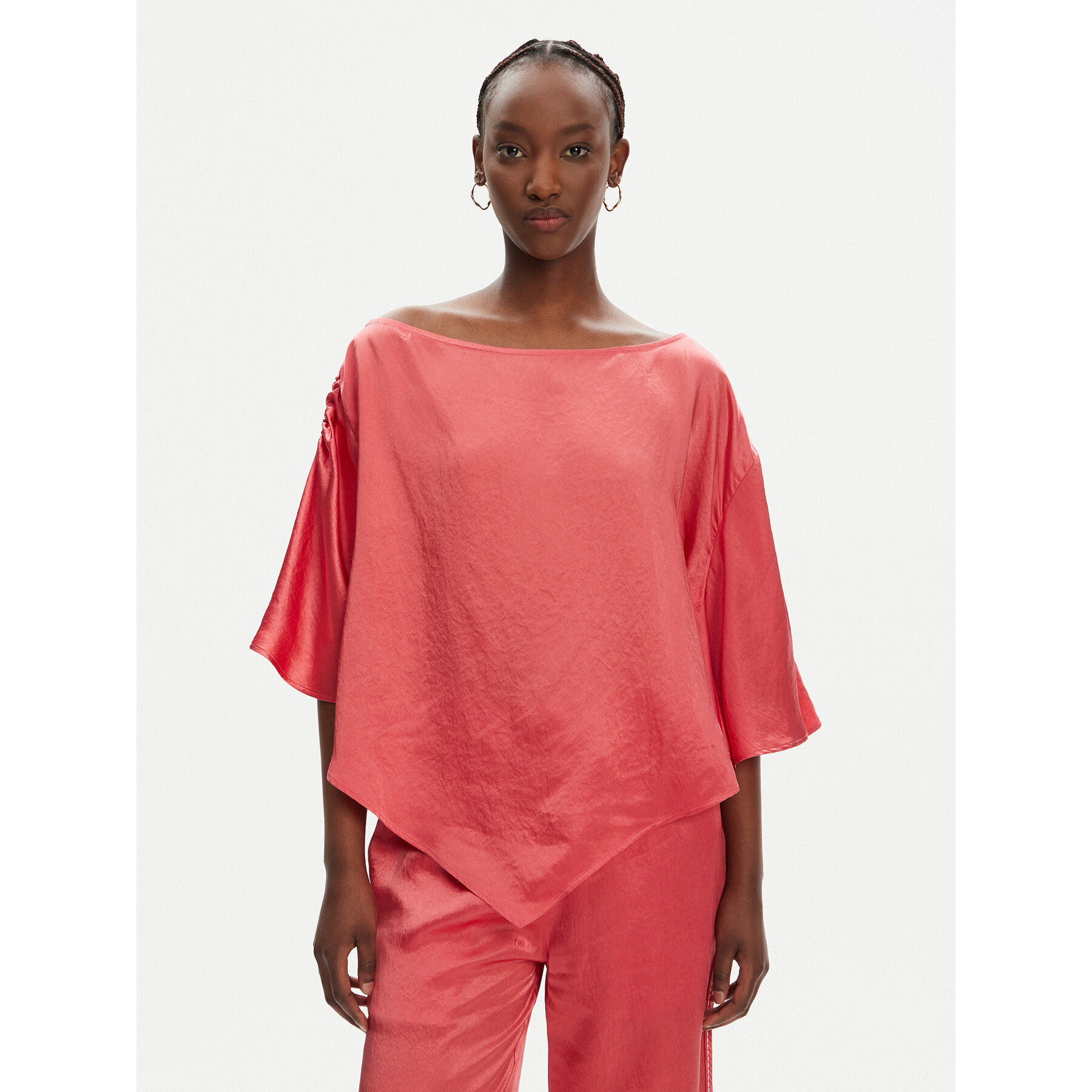 PINKO Bluzka 104671 A2BU Koralowy Relaxed Fit