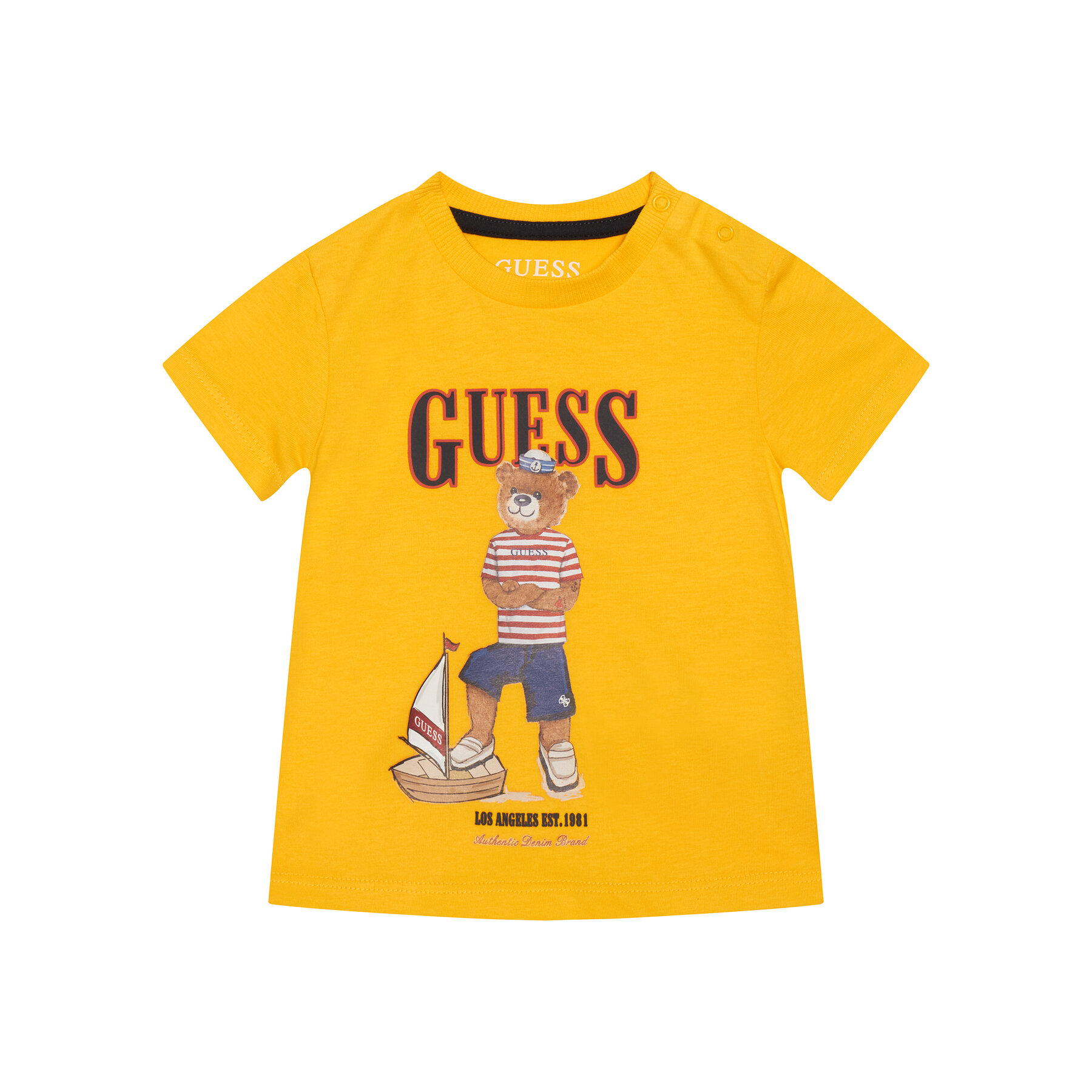 Guess T-Shirt N6GI04 K8HM4 Żółty Regular Fit
