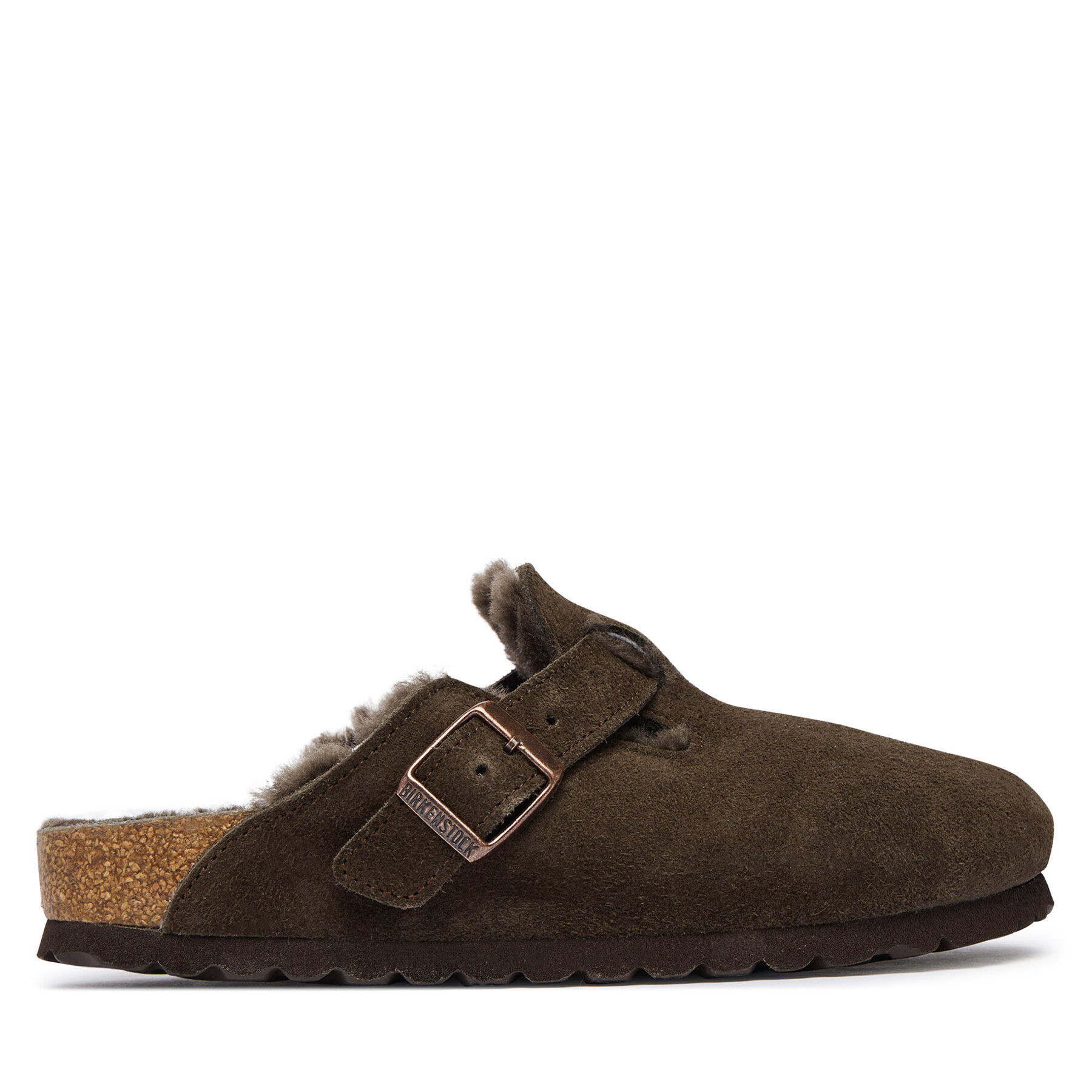 Birkenstock Klapki Boston Fur 1020529 Brązowy