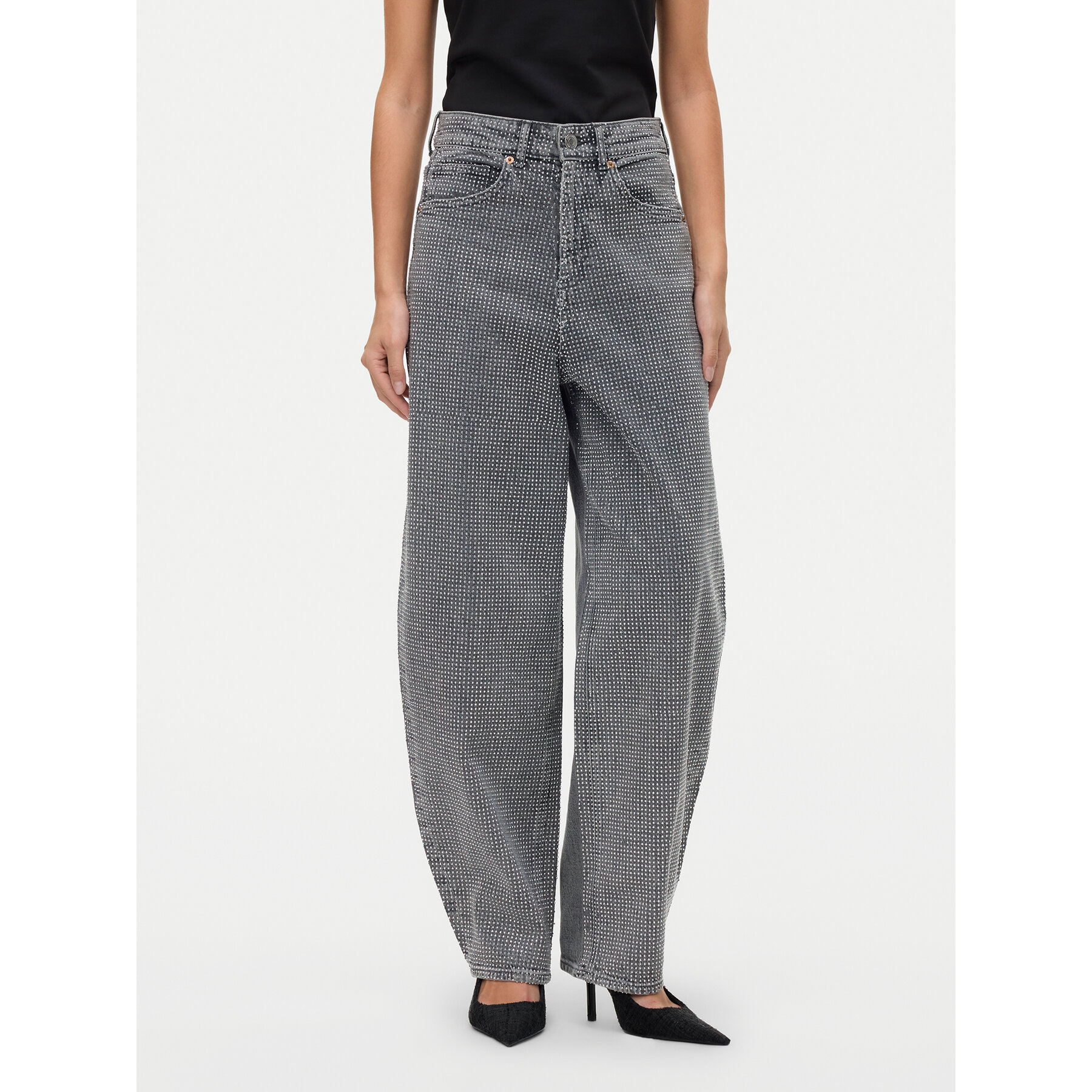 Vero Moda Jeansy Billie 10336831 Szary Loose Fit