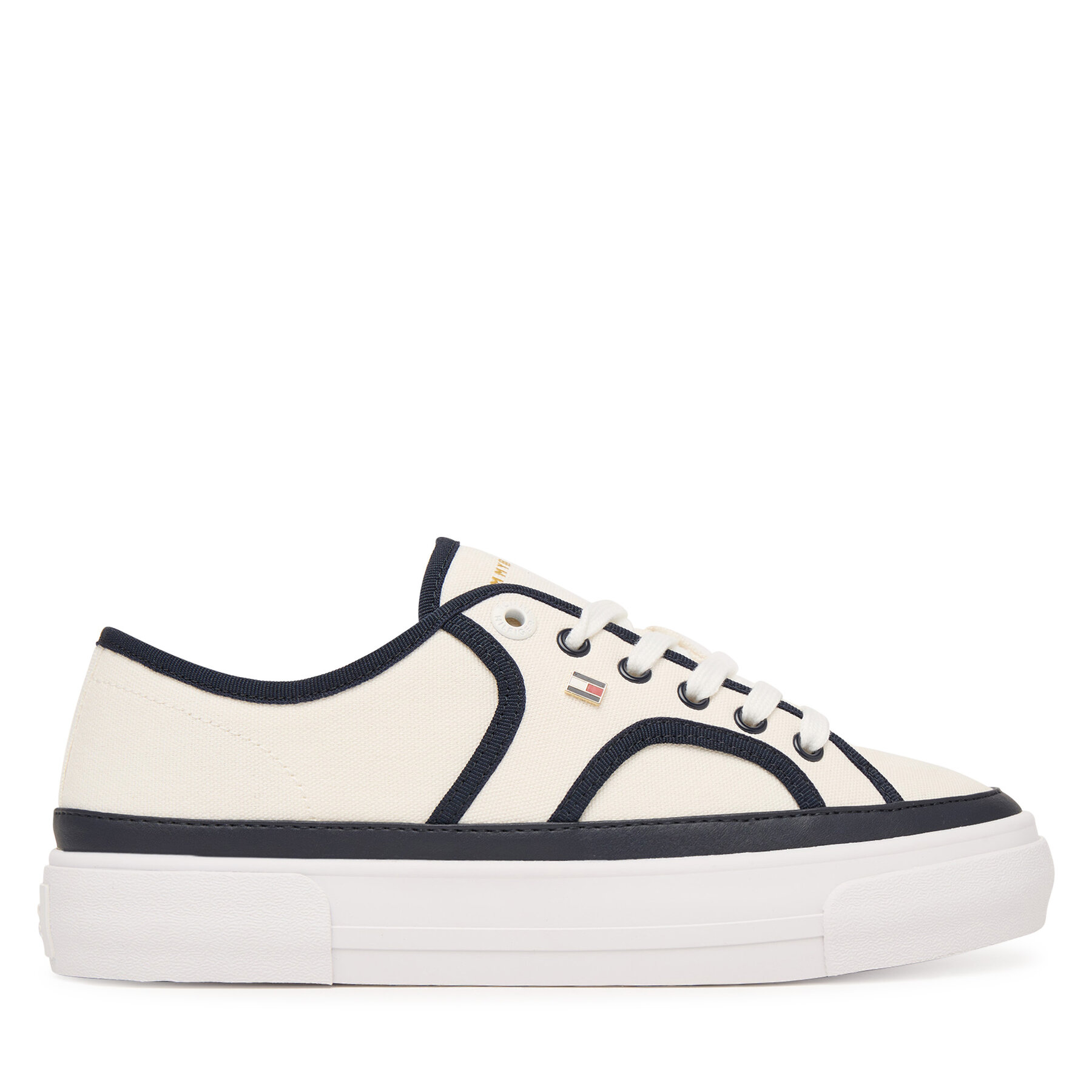 Tommy Hilfiger Tenisówki Platform Vulc Piping FW0FW09394 Biały