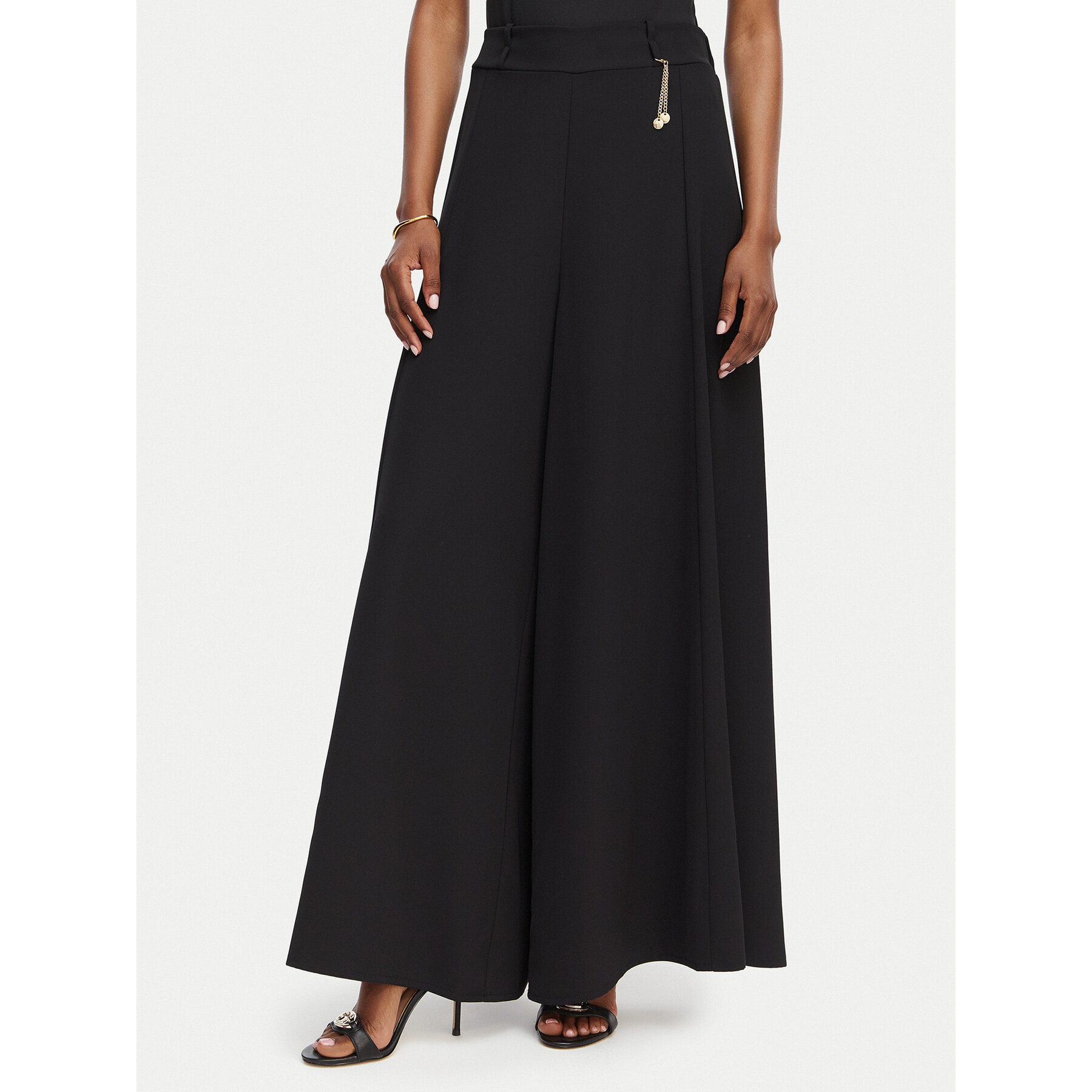 Rinascimento Spodnie palazzo CFC0020285002 Czarny Wide Leg