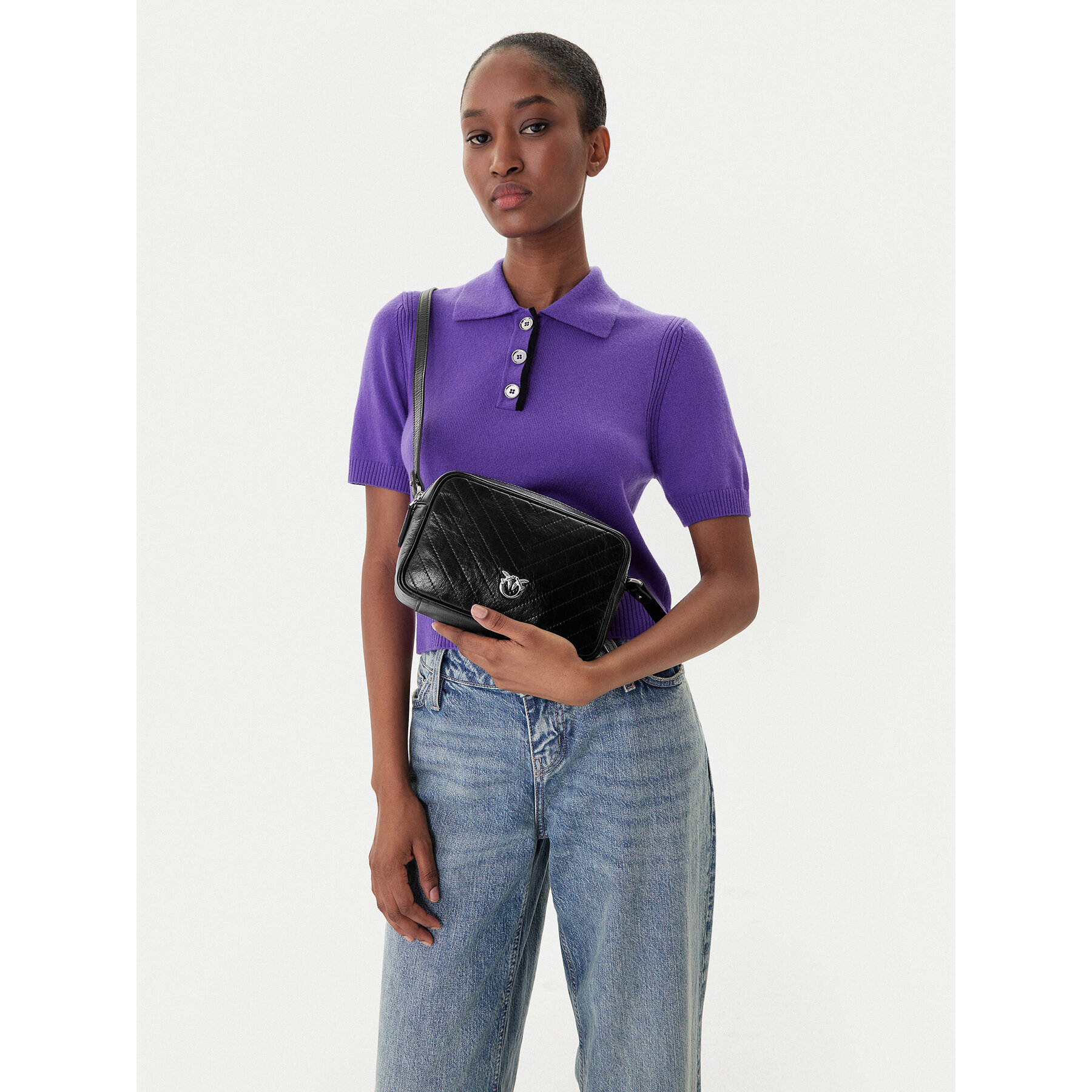 PINKO Torebka Carrie Camera Bag Classic Al 25-26 PLTT 104336 A2JC Czarny