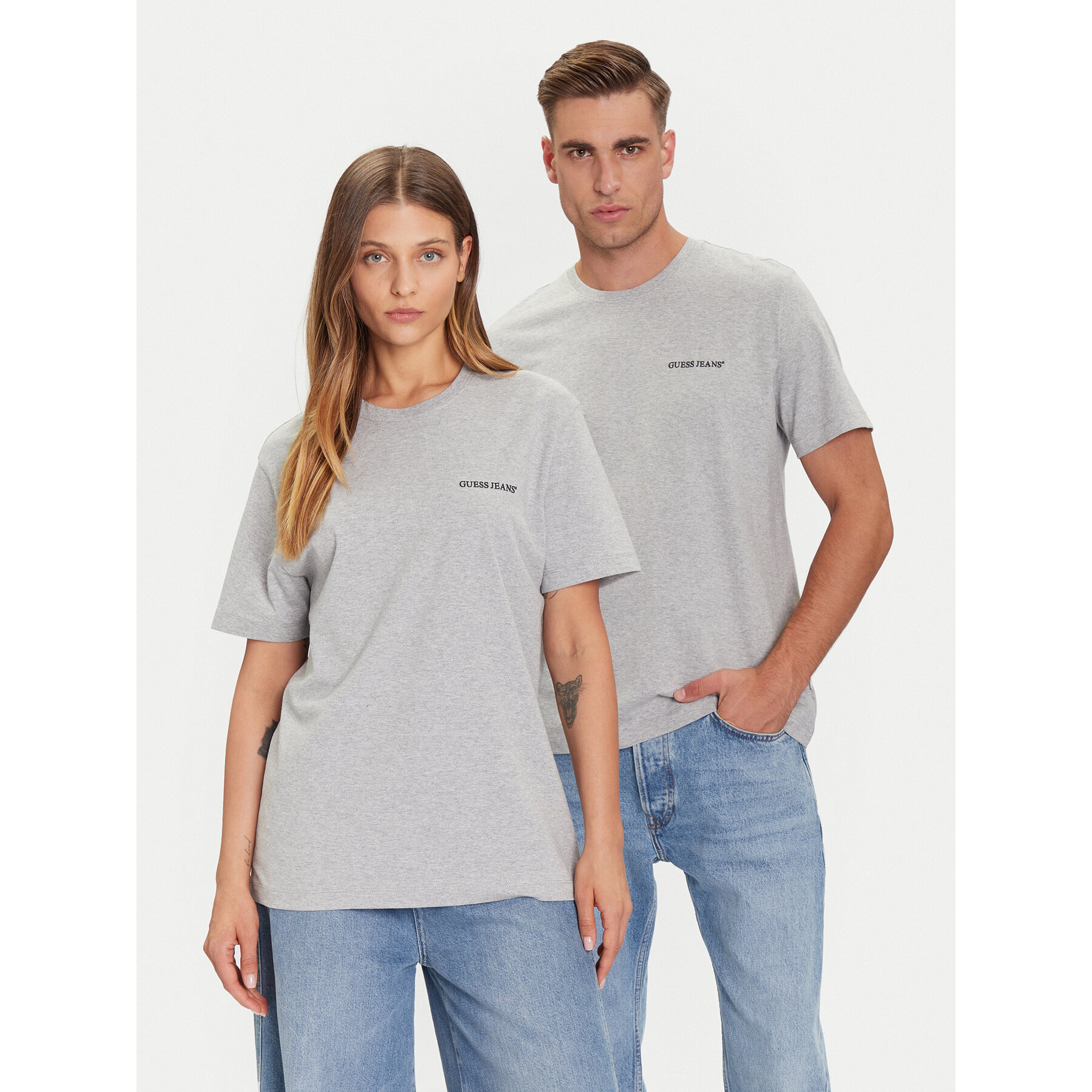 Guess Jeans T-Shirt M5BI78 K8FQ4 Szary Regular Fit