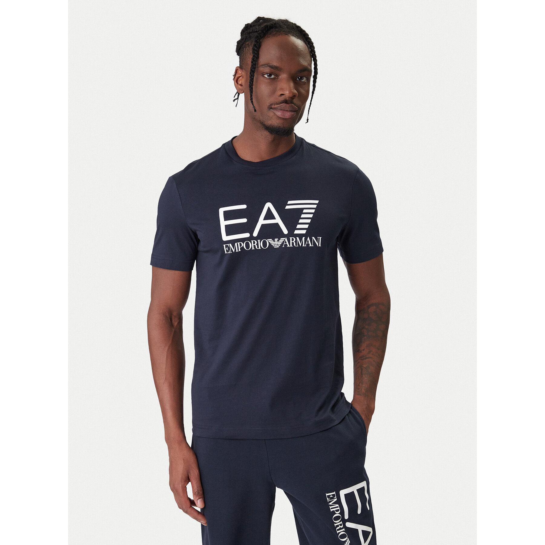 EA7 Emporio Armani T-Shirt 7M001412 AF22264 UB102 Granatowy Regular Fit