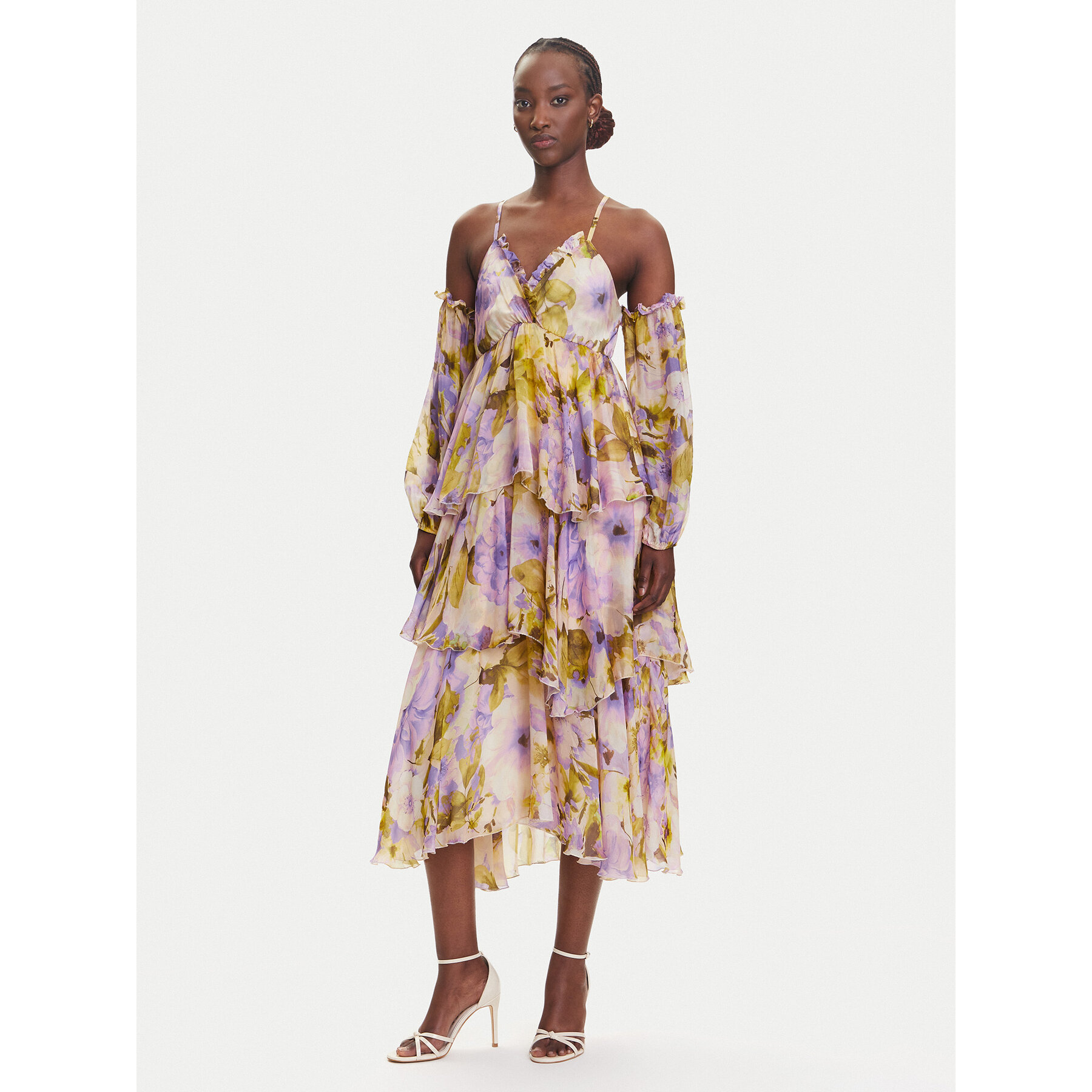 Dixie Sukienka koktajlowa A207W016A Kolorowy Regular Fit