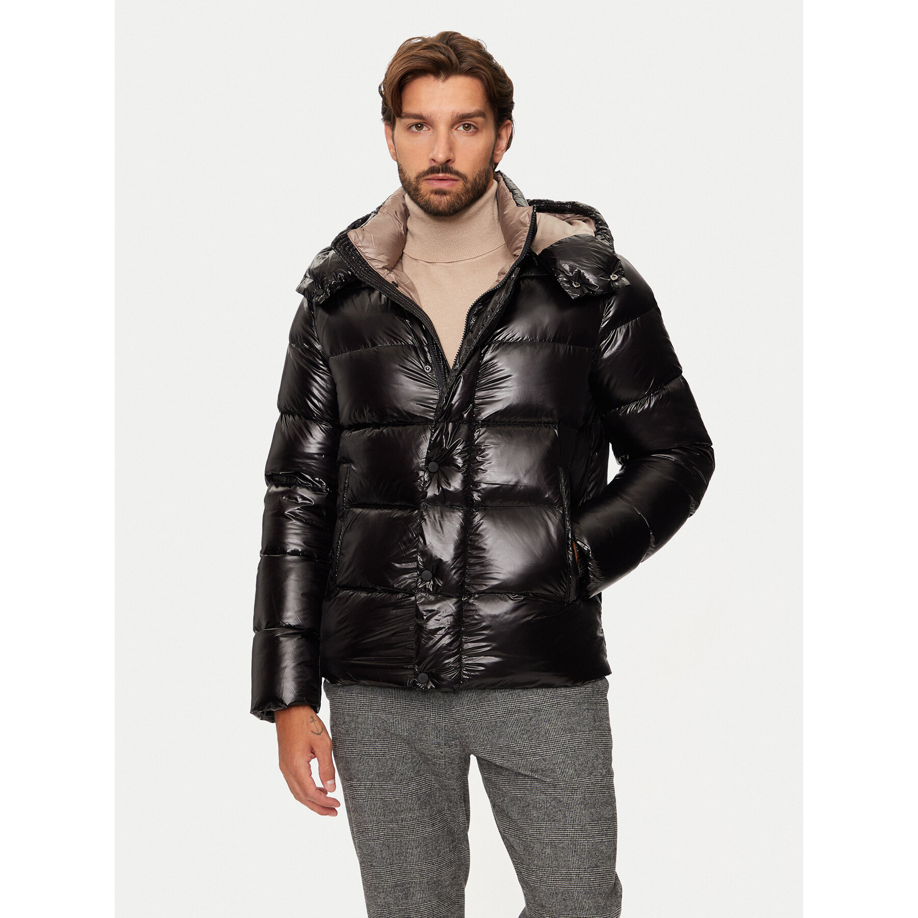 Hetregó Kurtka puchowa Felix 8N563 Czarny Regular Fit