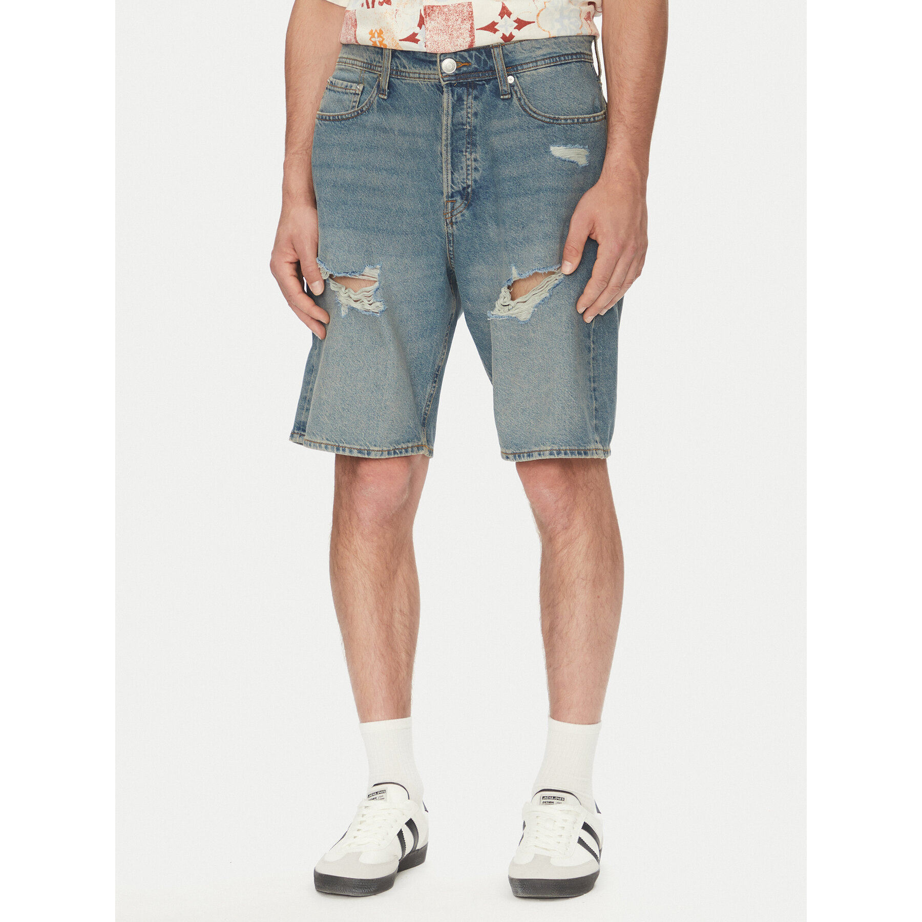 Jack & Jones Szorty jeansowe Alex 12274957 Niebieski Loose Fit