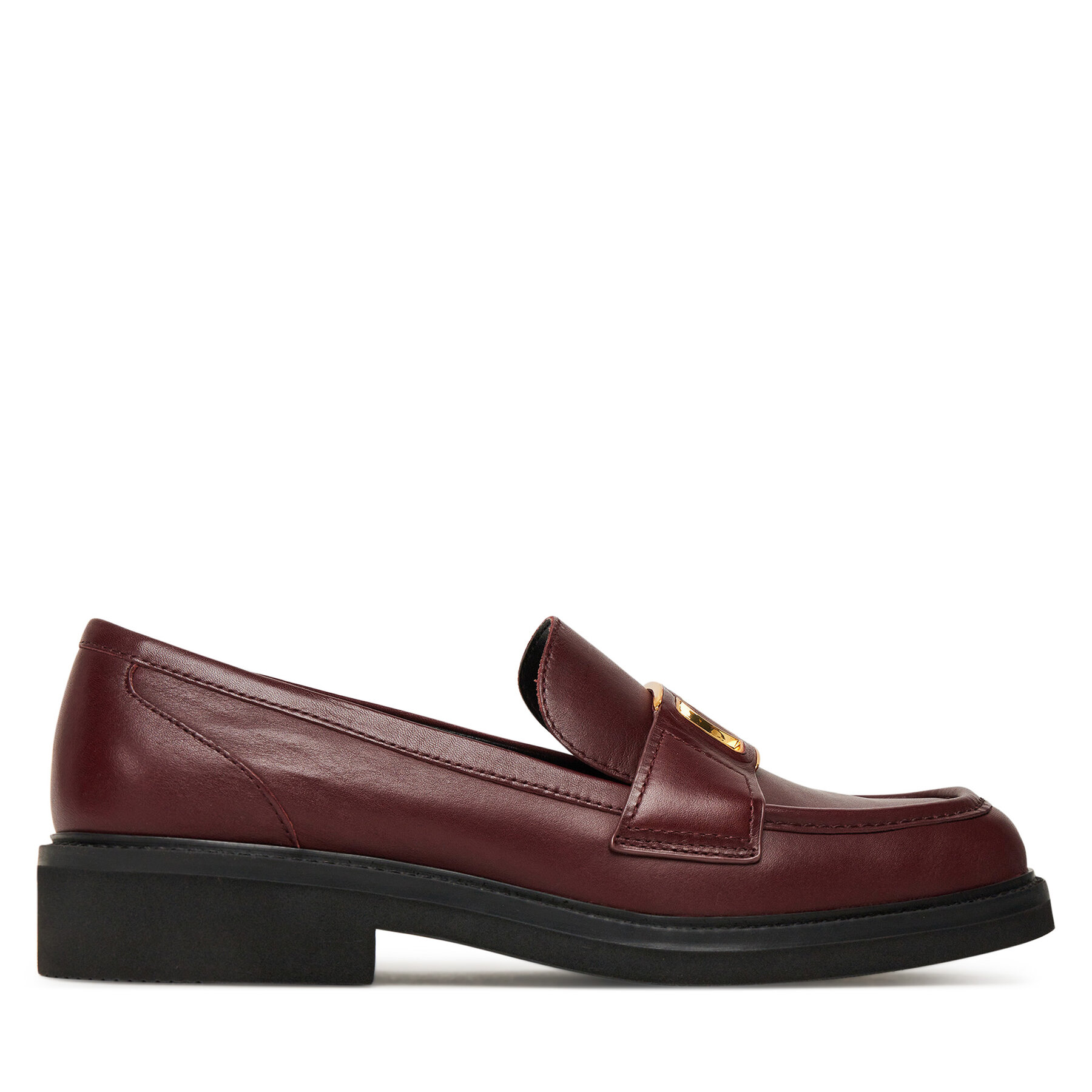Guess Loafersy FLTSH3 LEA14 Bordowy