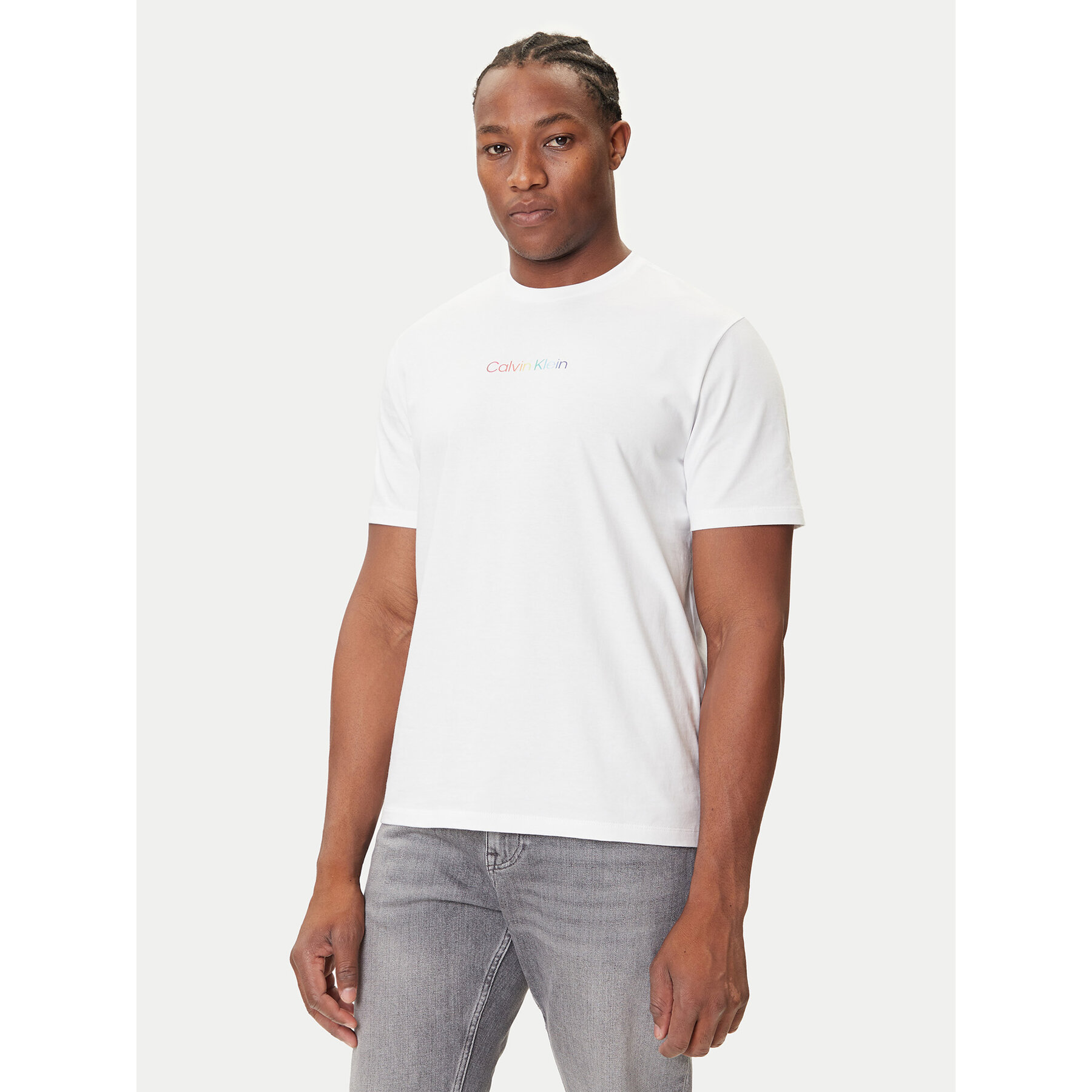 Calvin Klein Jeans T-Shirt Pride Graphic LV04RC815G Biały Relaxed Fit