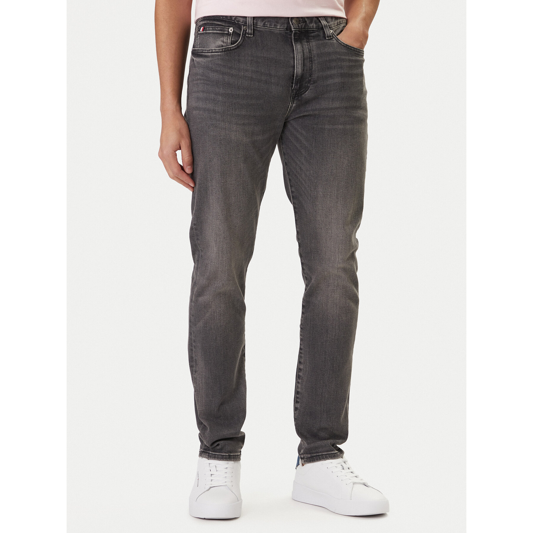 Tommy Hilfiger Jeansy Bleecker MW0MW42315 Szary Slim Fit