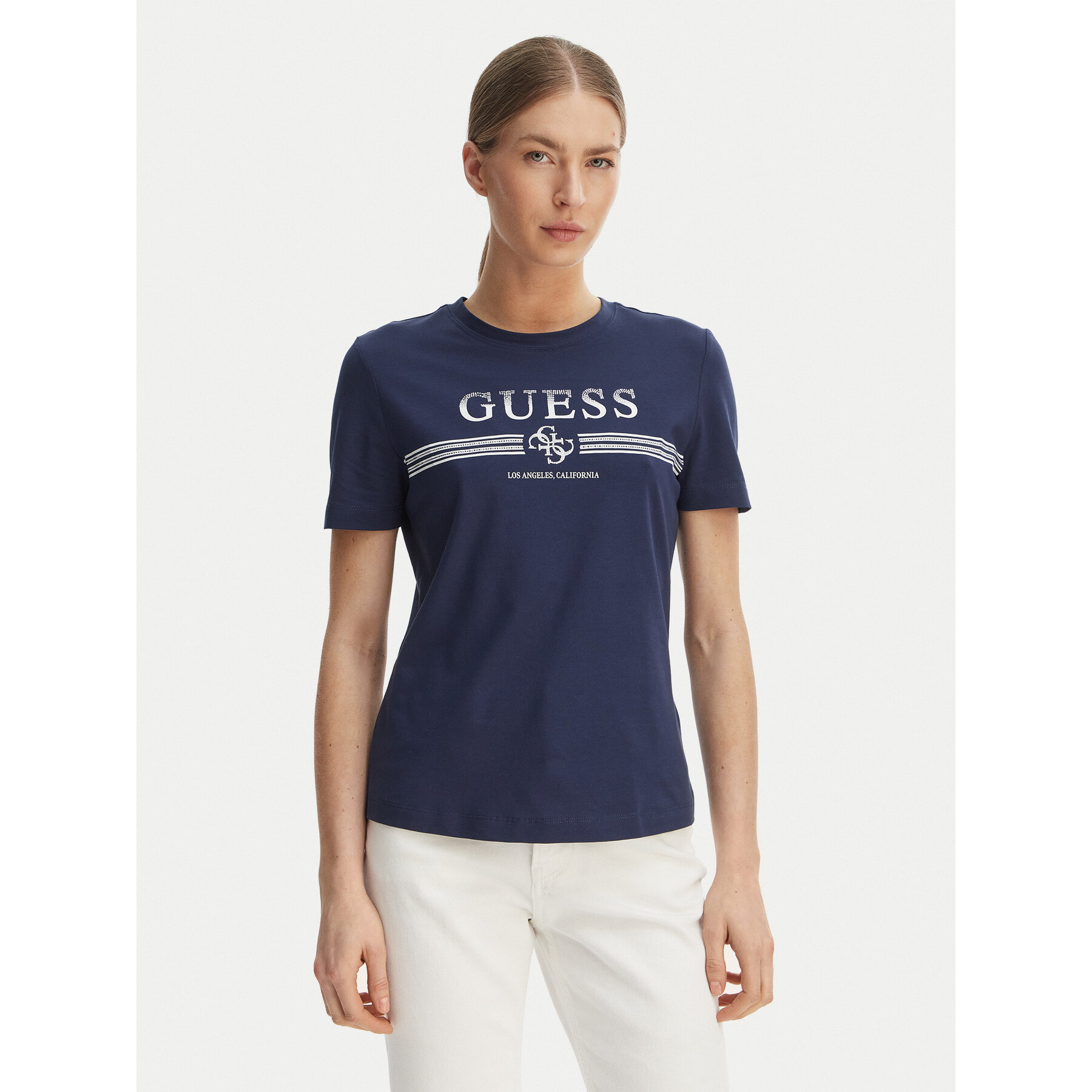 Guess T-Shirt V6GI07 K2968 Granatowy Regular Fit
