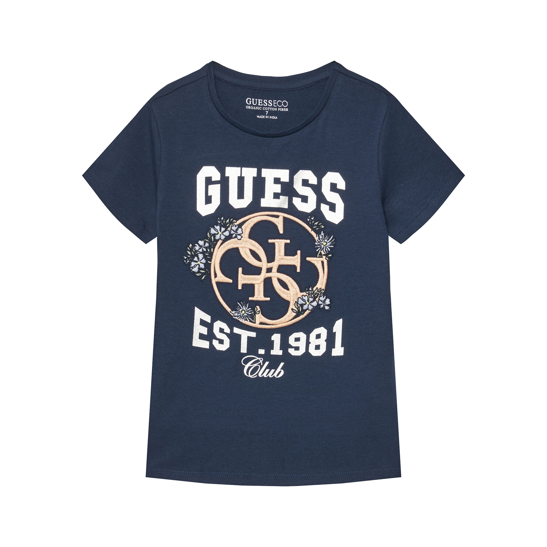Guess T-Shirt J5YI25 K6YW4 Granatowy Regular Fit
