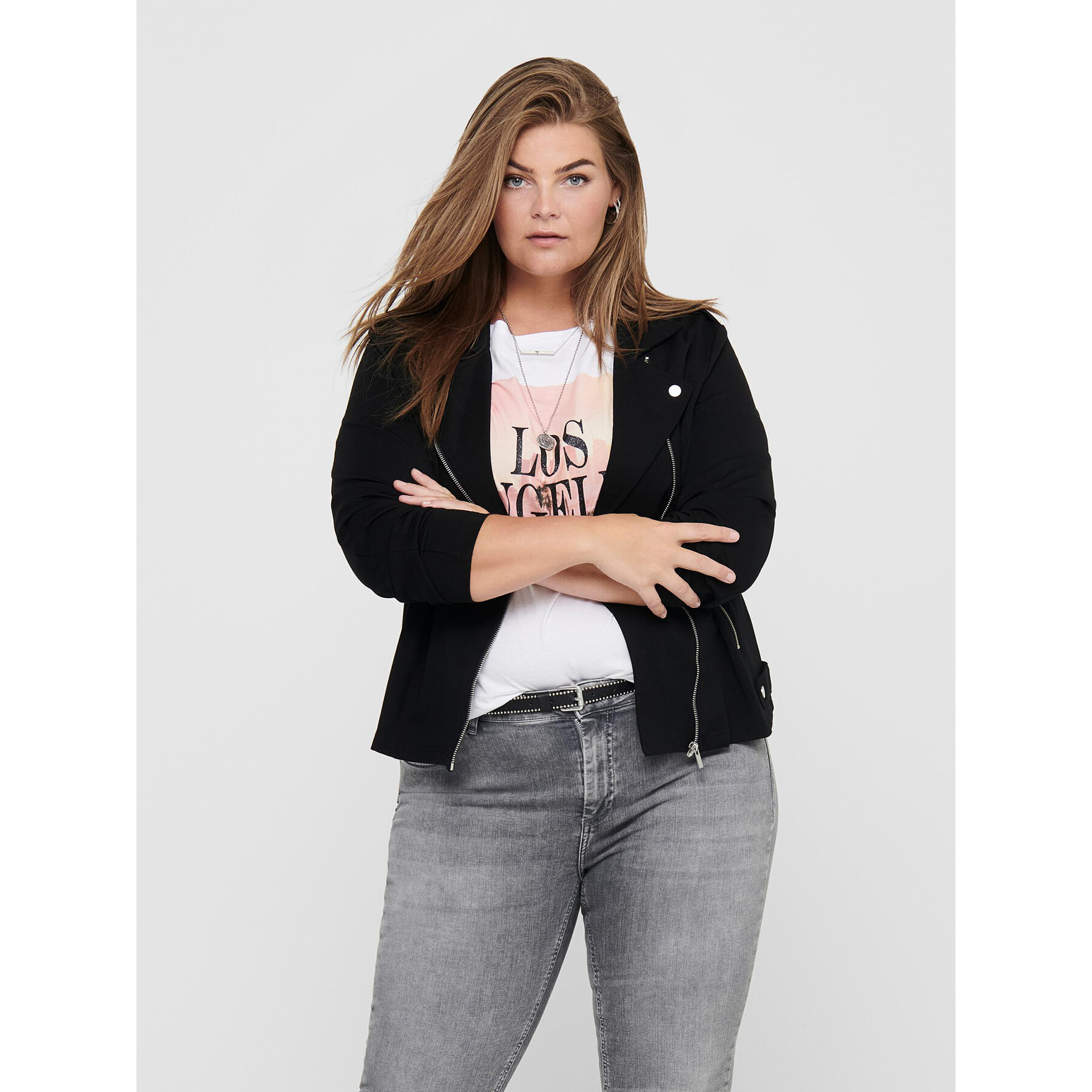 ONLY Carmakoma Kurtka przejściowa Goldtrash 15218364 Czarny Regular Fit