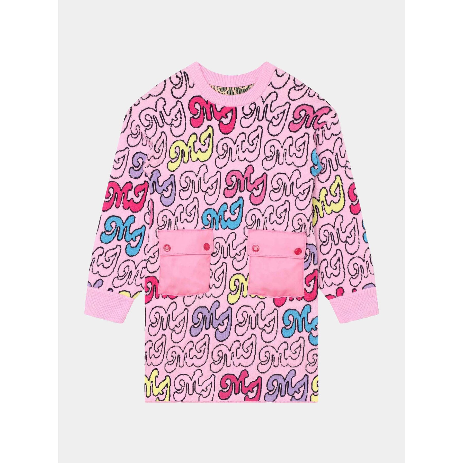 Marc Jacobs Sukienka dzianinowa W12462 Różowy Regular Fit