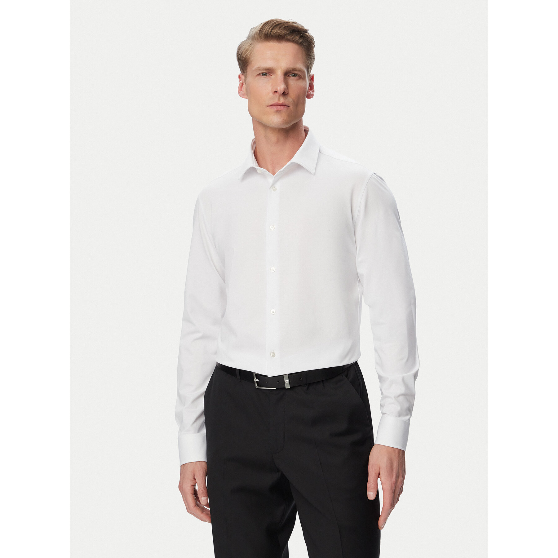 Calvin Klein Koszula LV019EU146 Biały Slim Fit